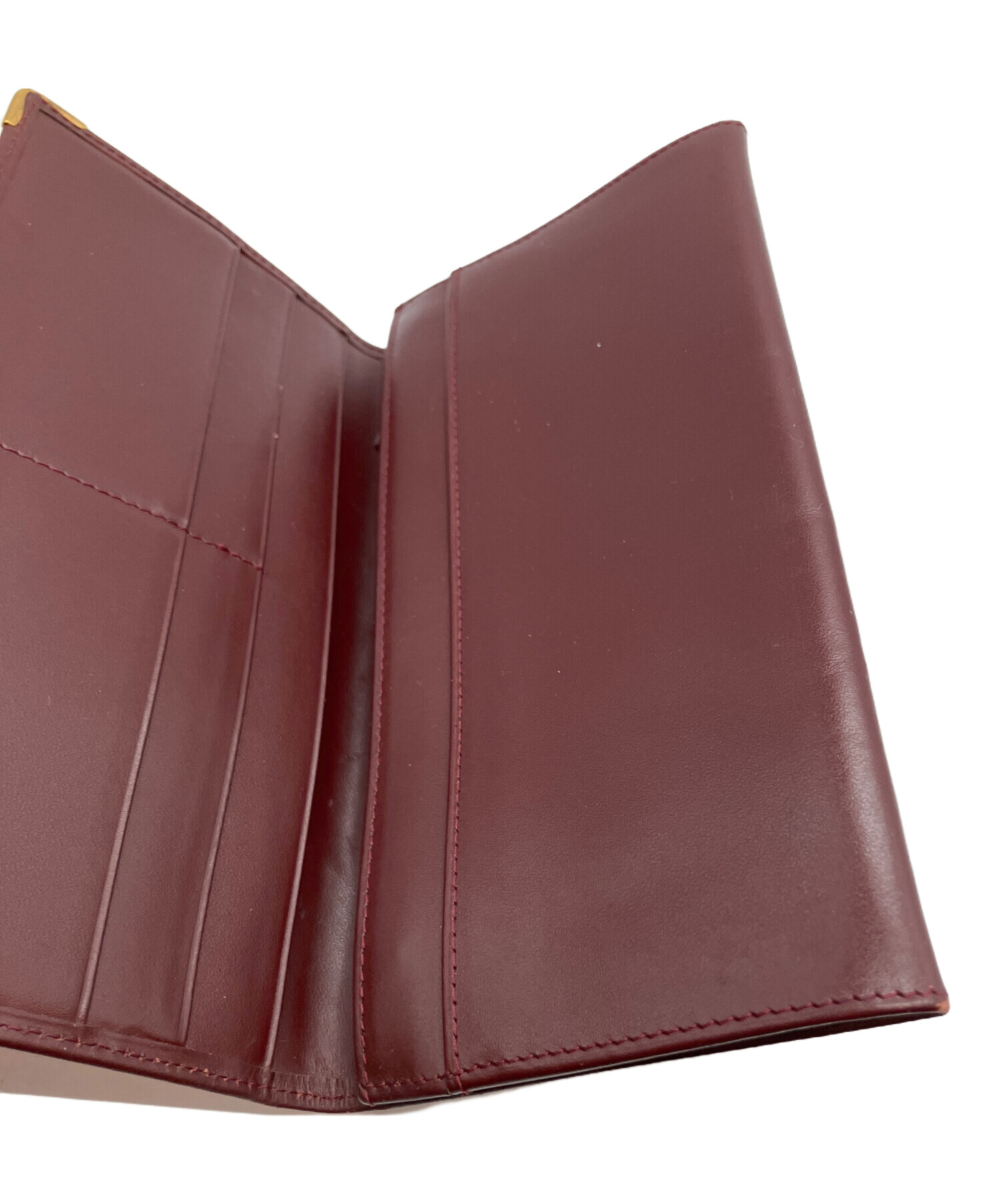 【X'masセール★30%OFF】カルティエ CARTIER 長財布マストライン ブラック　ワイン レディース 中古 中古・古着通販】Cartier (カルティエ) マストライン 長財布｜ブランド