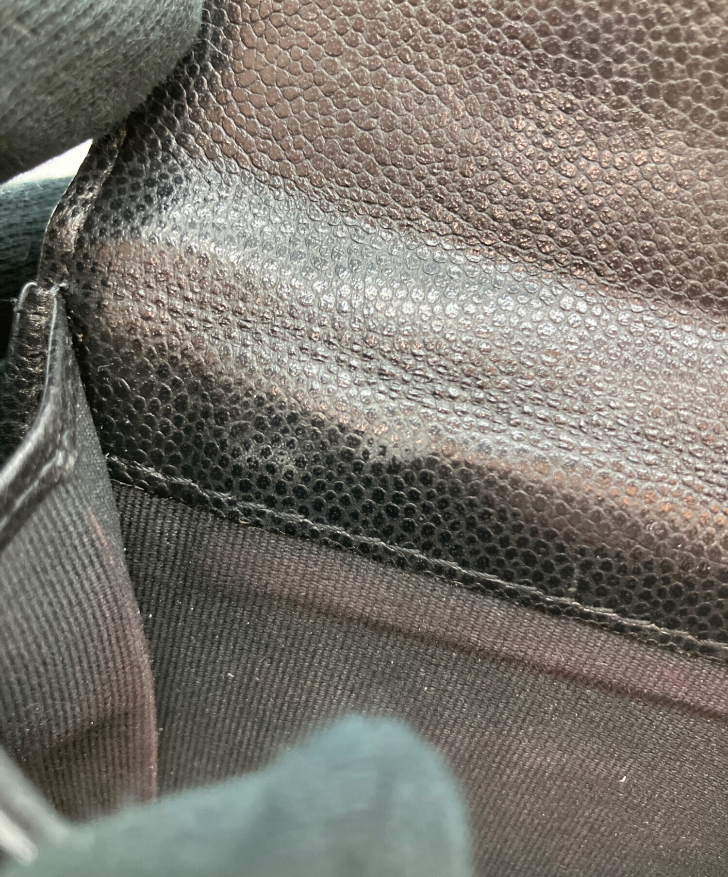 中古・古着通販】CHANEL (シャネル) 3つ折り財布 ブラック｜ブランド