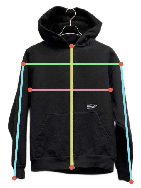 中古・古着通販】mine (マイン) USA製 GD SWEAT ZIP HOODIE 14oz