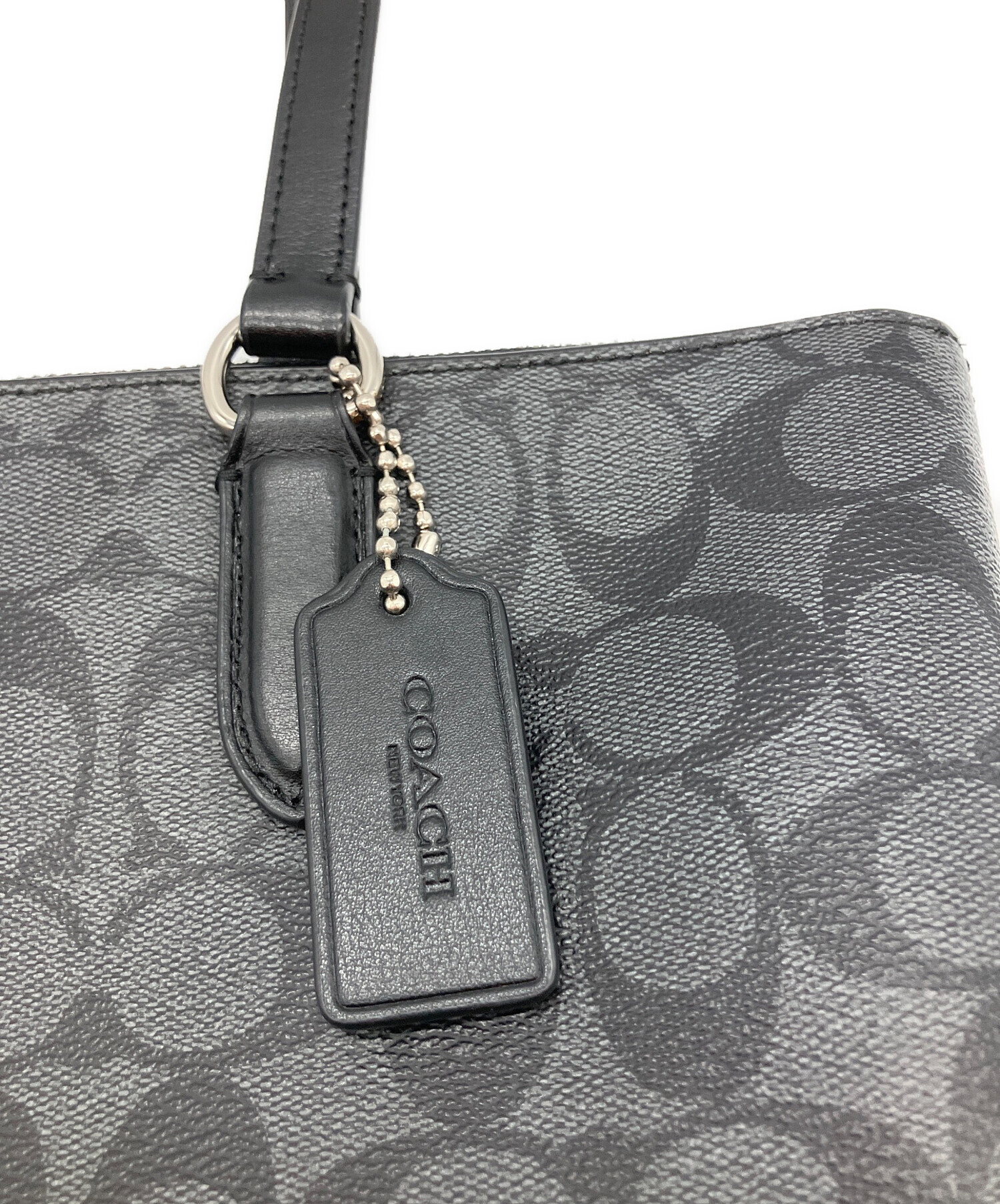 中古・古着通販】COACH (コーチ) シグネチャー トートバッグ ブラック