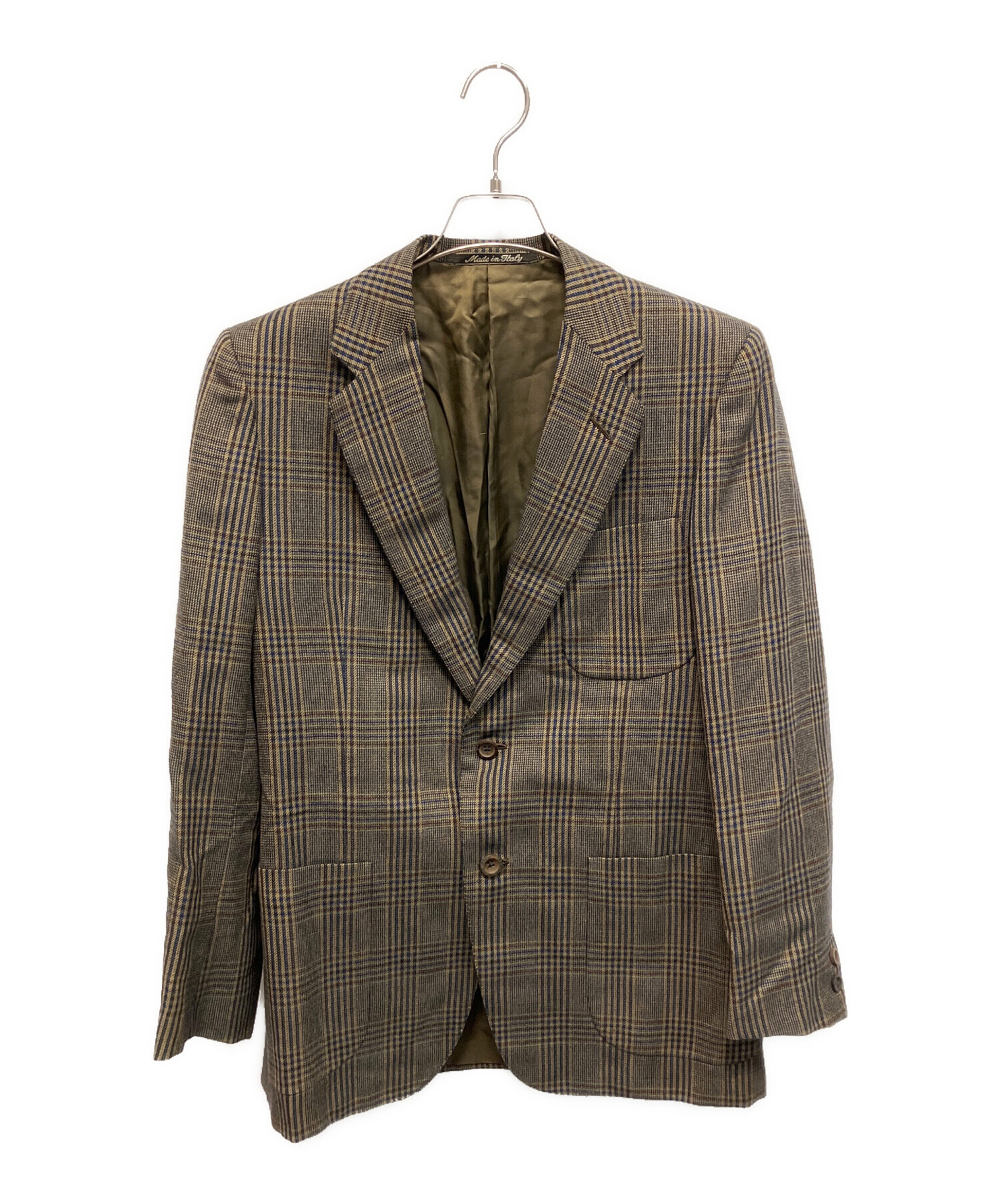 【最安値】BALENCIAGA チェック柄 テーラードジャケット 中古・古着通販】BALENCIAGA (バレンシアガ) チェック テーラード