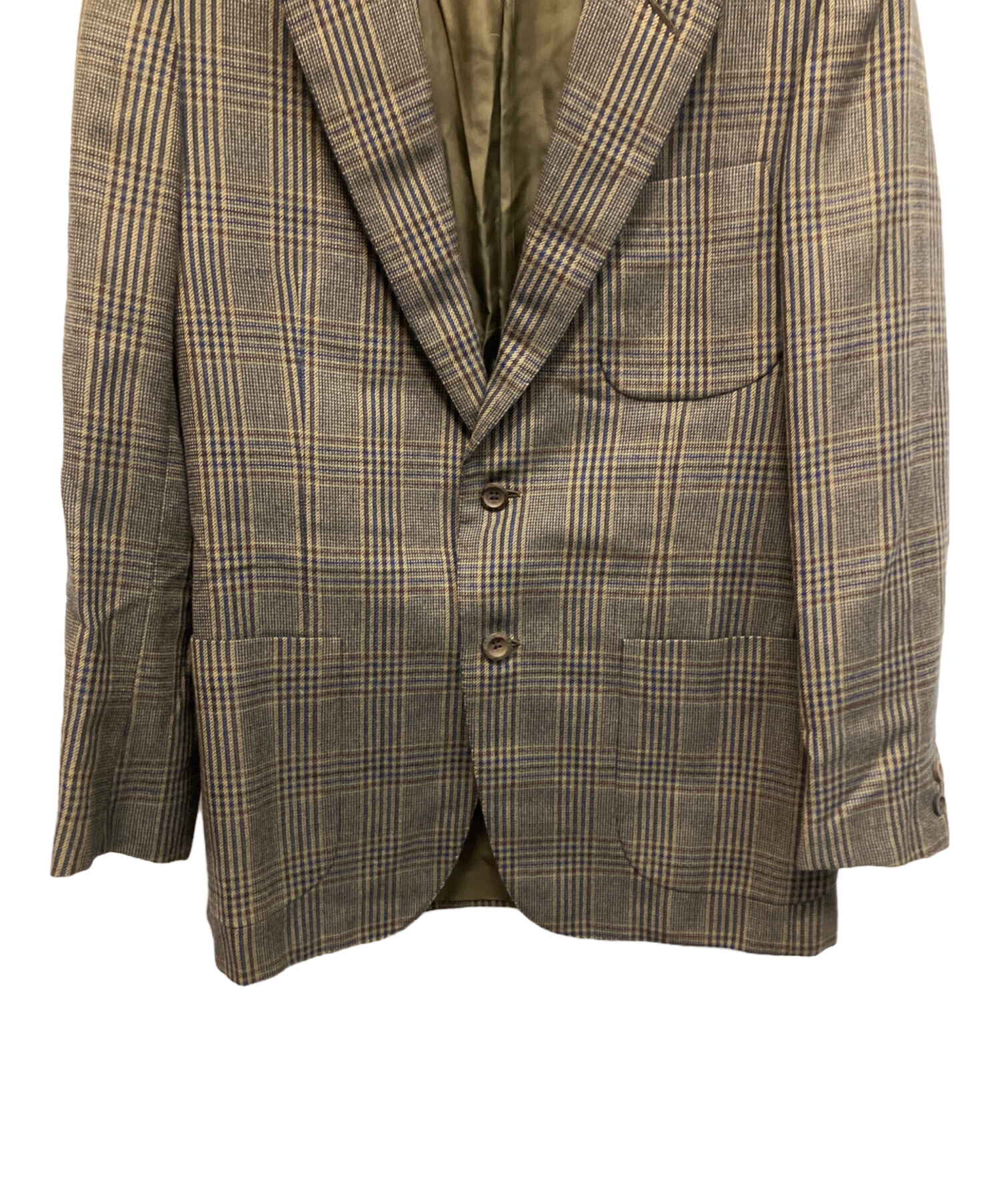 BALENCIAGA ヴィンテージ テーラードジャケット VINTAGE 中古・古着通販】BALENCIAGA (バレンシアガ) チェック テーラード