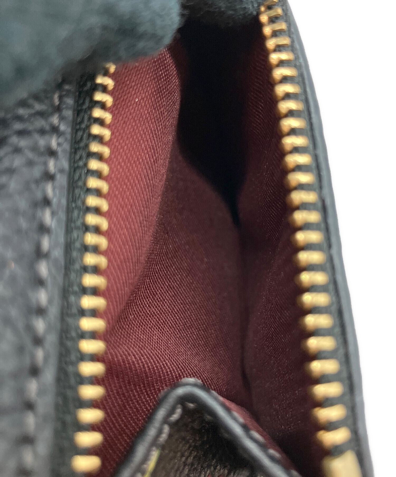 中古・古着通販】COACH (コーチ) 花柄 2つ折り財布 ブラック｜ブランド
