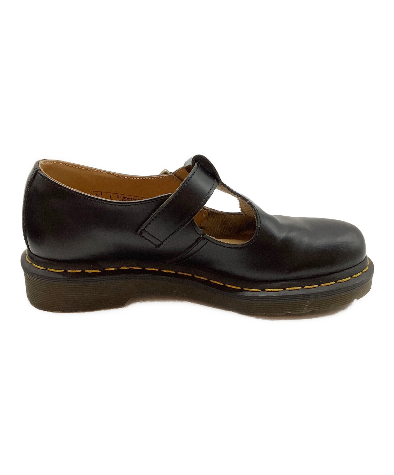 【ほぼ新品】ドクターマーチン POLLEY Tバーシューズ UK5 ブラック ドクターマーチン Dr.Martens レディース メンズ POLLEY Tバーシューズ