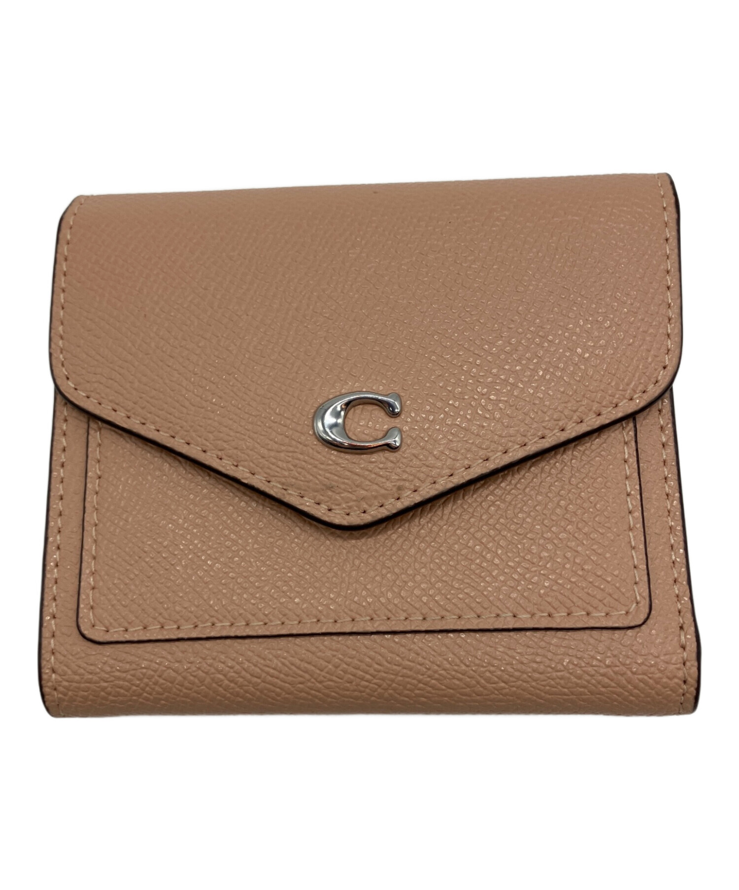 中古・古着通販】COACH (コーチ) 3つ折り財布 ベージュ｜ブランド