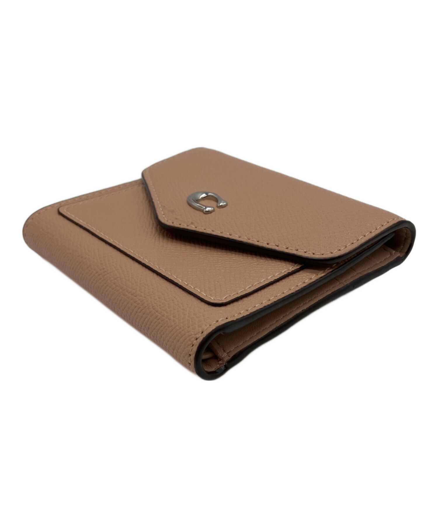 中古・古着通販】COACH (コーチ) 3つ折り財布 ベージュ｜ブランド