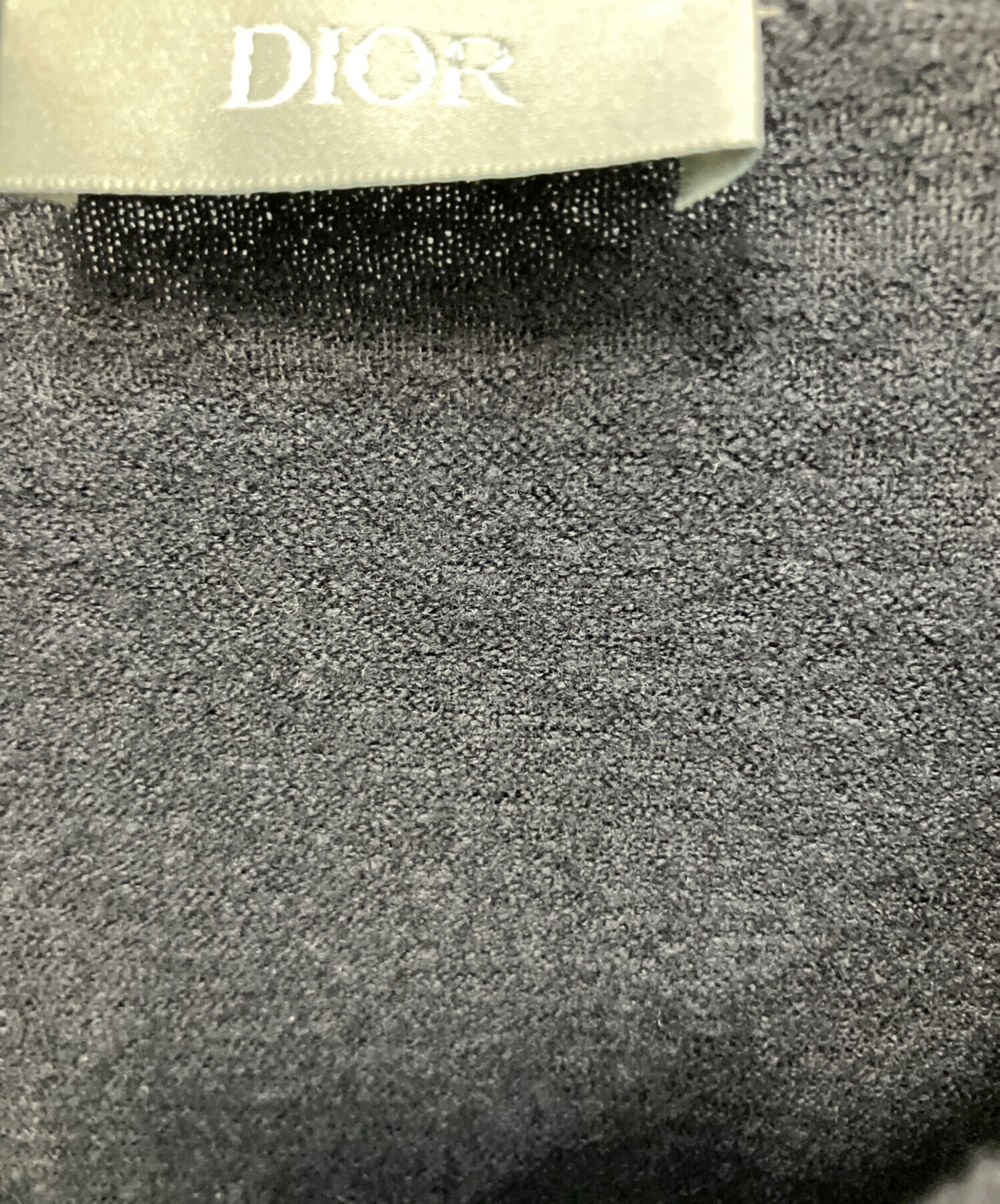 DIOR ディオール ワンポイントBEEロゴ刺繍サイドジップアルパカニット 