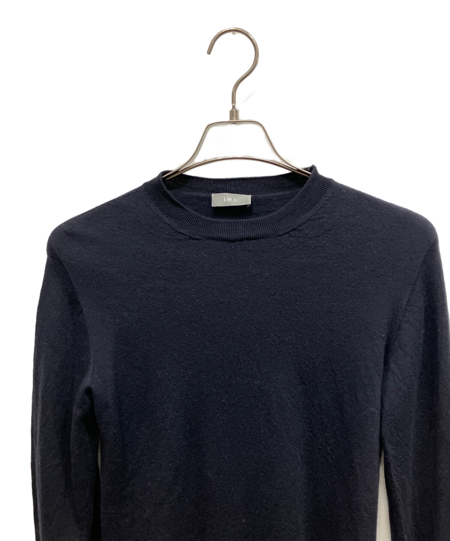 中古・古着通販】Dior (ディオール) BEE刺繍 薄手ニット ネイビー