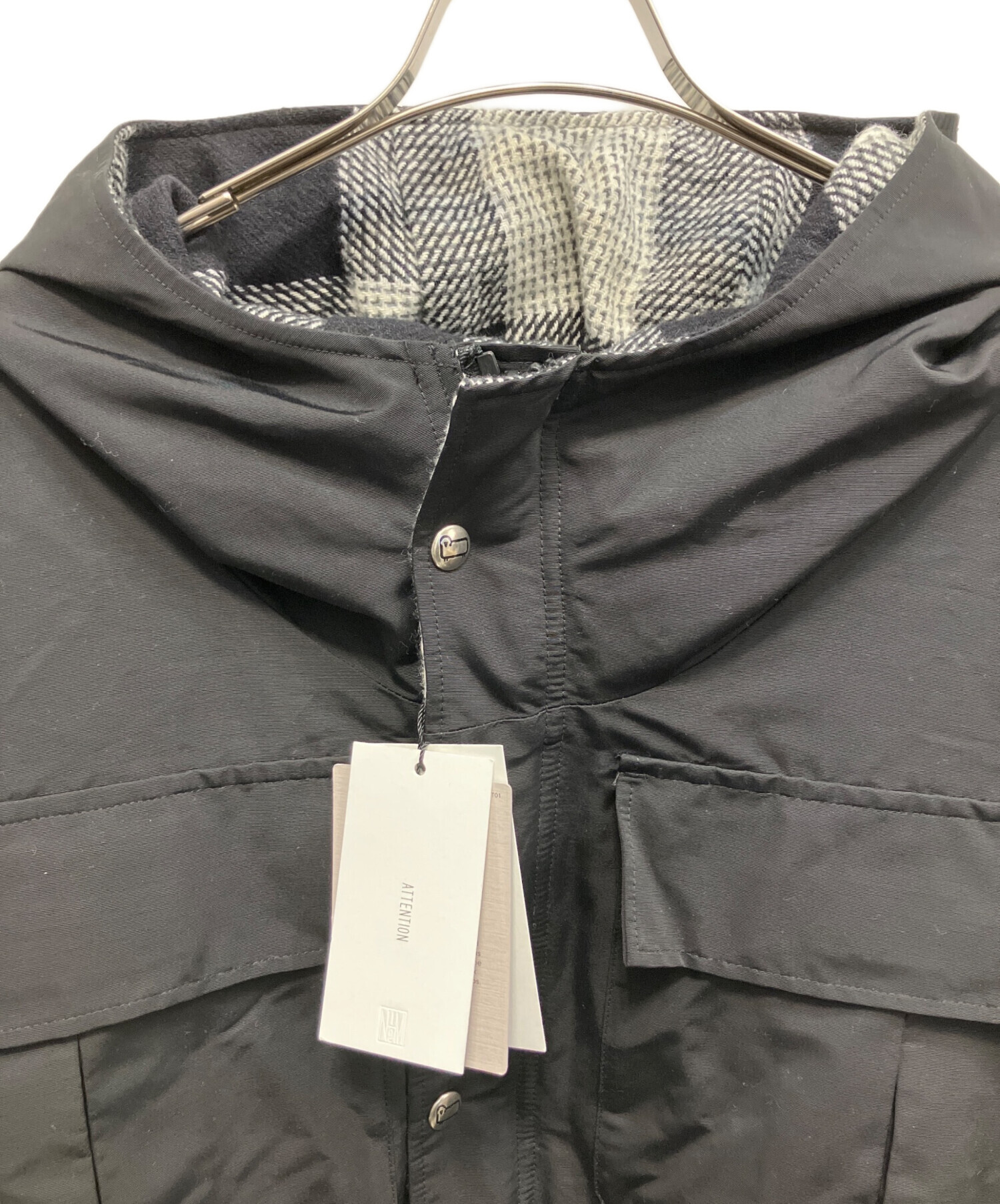 n.hoolywood woolrich マウンテンパーカー　黒 38 中古・古着通販】N.HOOLYWOOD (エヌ ハリウッド) WOOLRICH (ウール