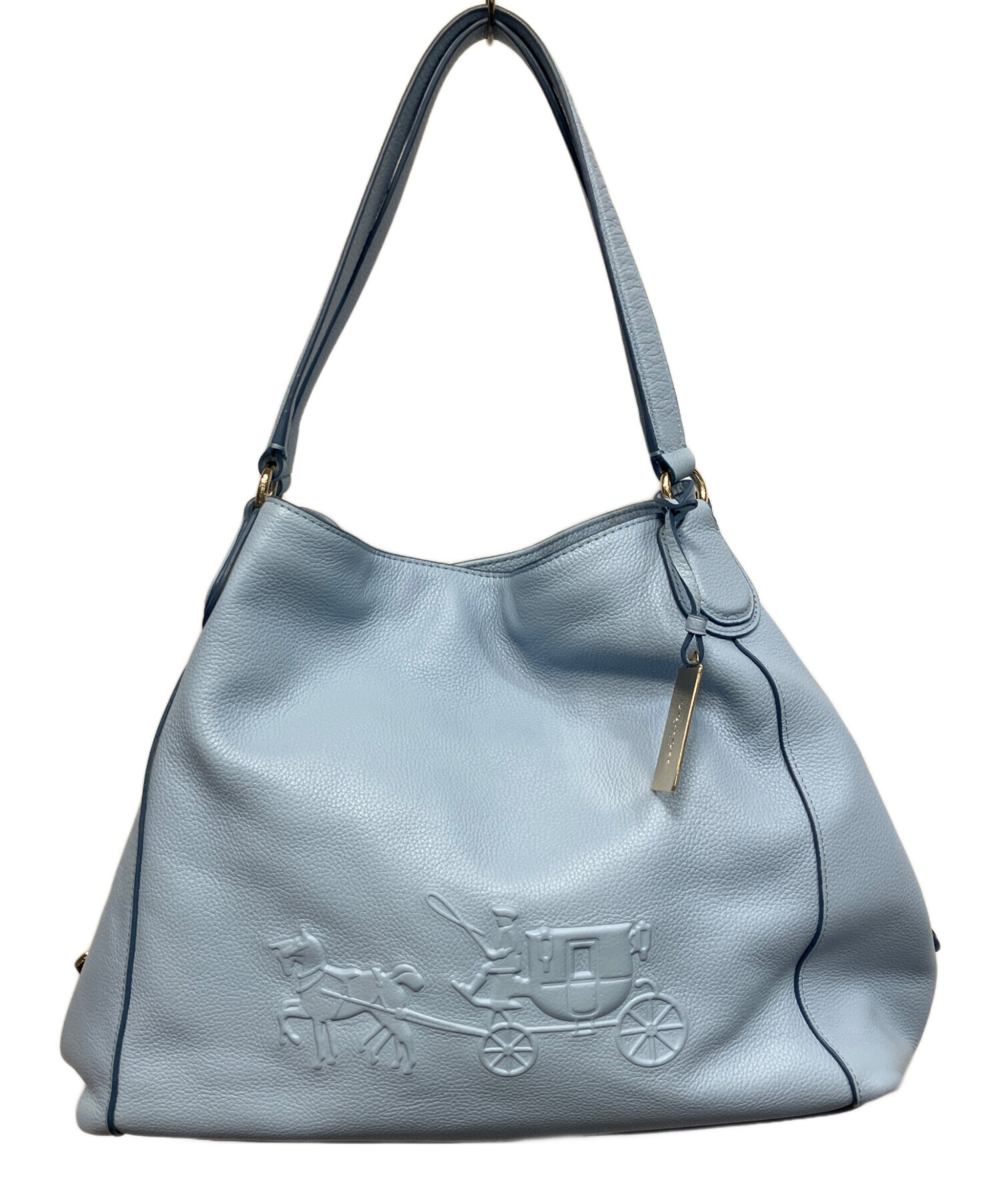 新品未使用COACH 手提げバッグブルー 中古・古着通販】COACH (コーチ) トートバッグ スカイブルー｜ブランド