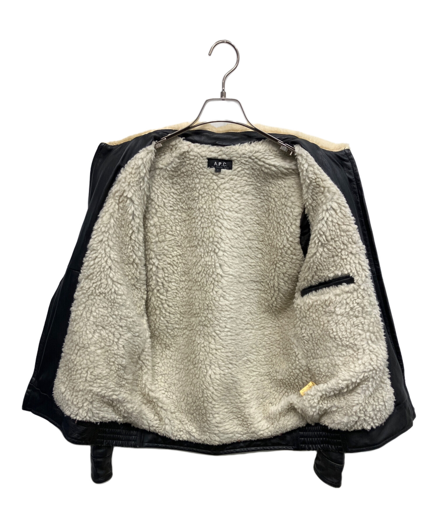 中古・古着通販】A.P.C. (アーペーセー) 羊革 裏ボアジャケット