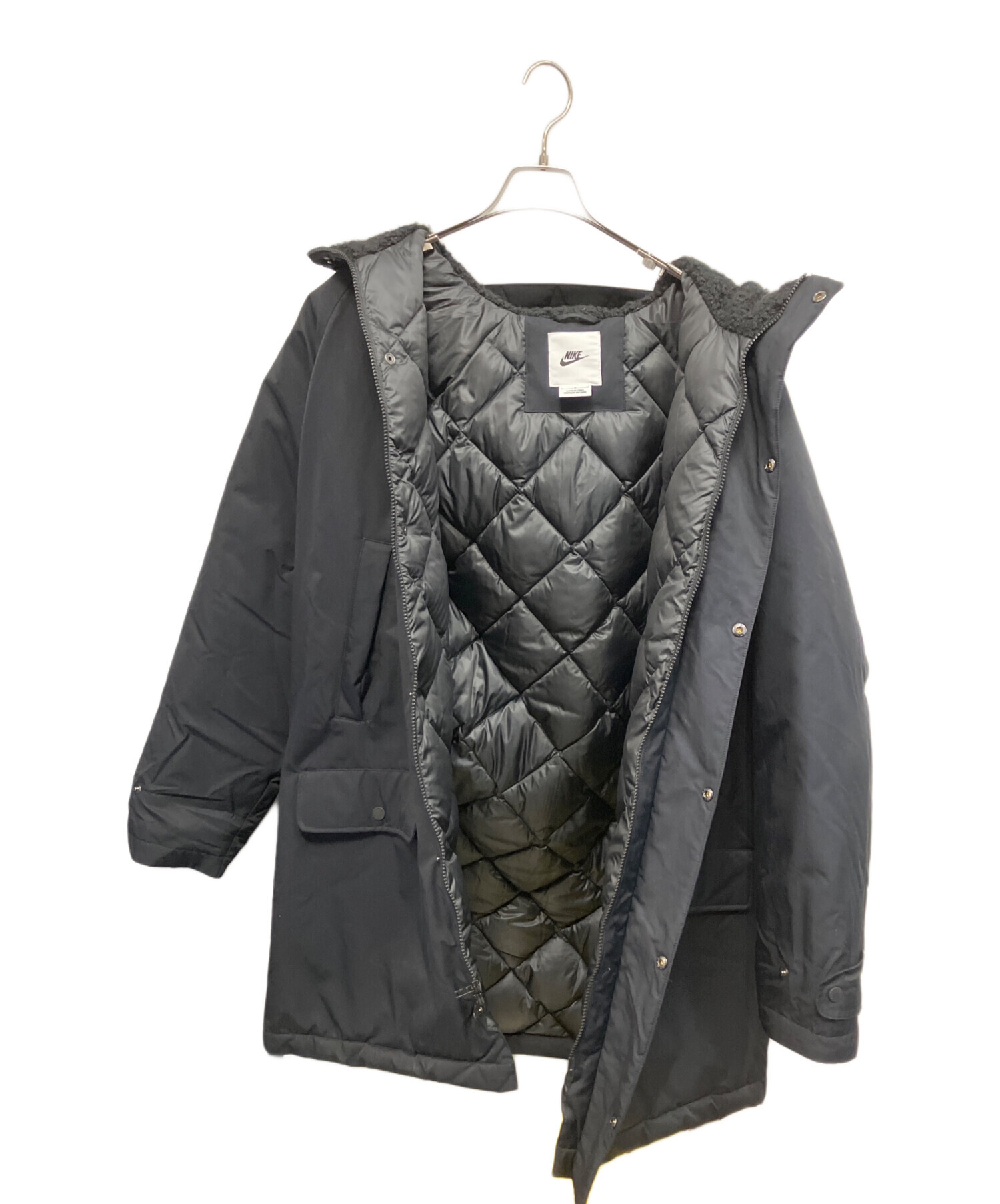 中古・古着通販】NIKE (ナイキ) 中綿コート ブラック サイズ:L 