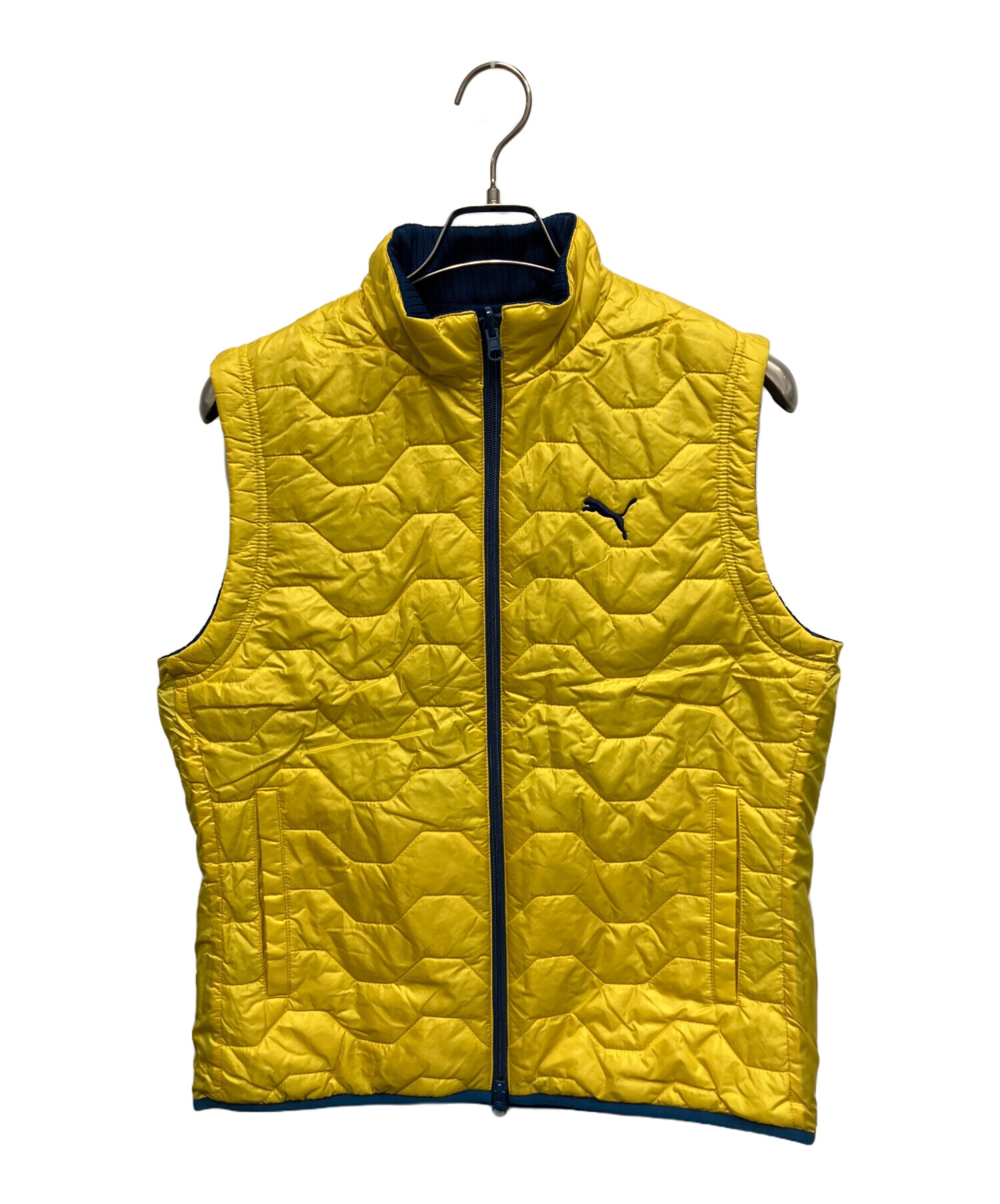 PUMA イエローベスト　リバーシブルベスト 中古・古着通販】PUMA (プーマ) リバーシブルベスト イエロー×ネイビー