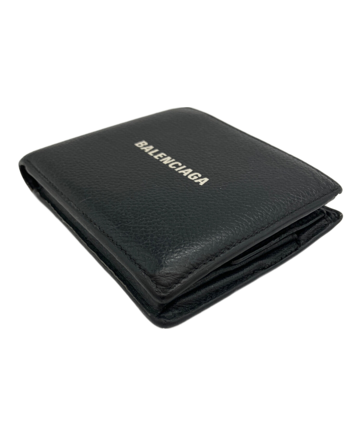 中古・古着通販】BALENCIAGA (バレンシアガ) 2つ折り財布 ブラック