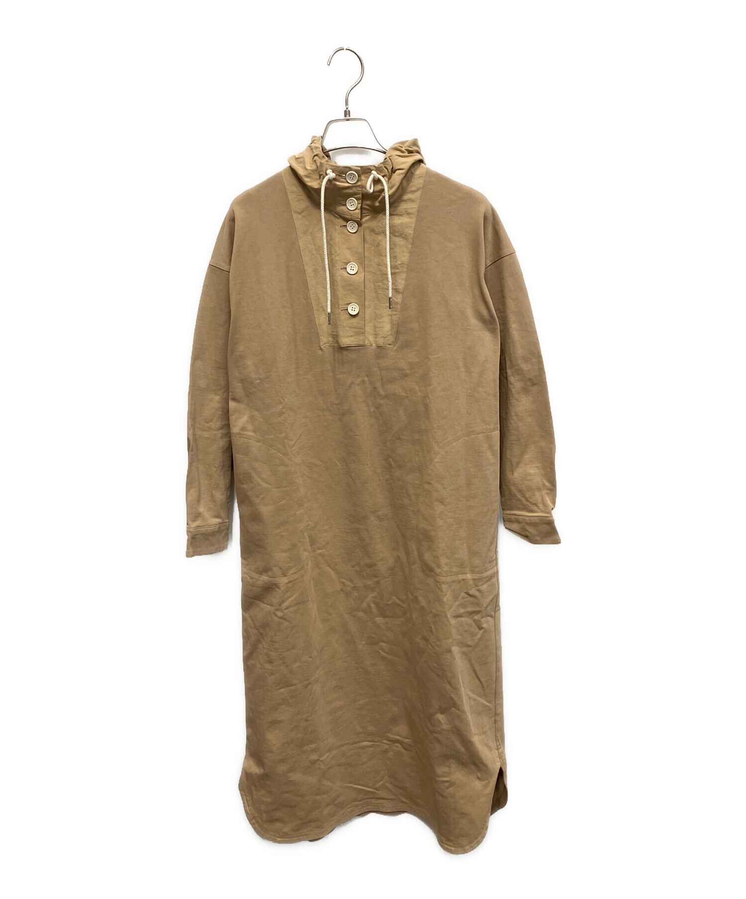 中古・古着通販】BEARDSLEY (ビアズリー) 長袖ワンピース ベージュ