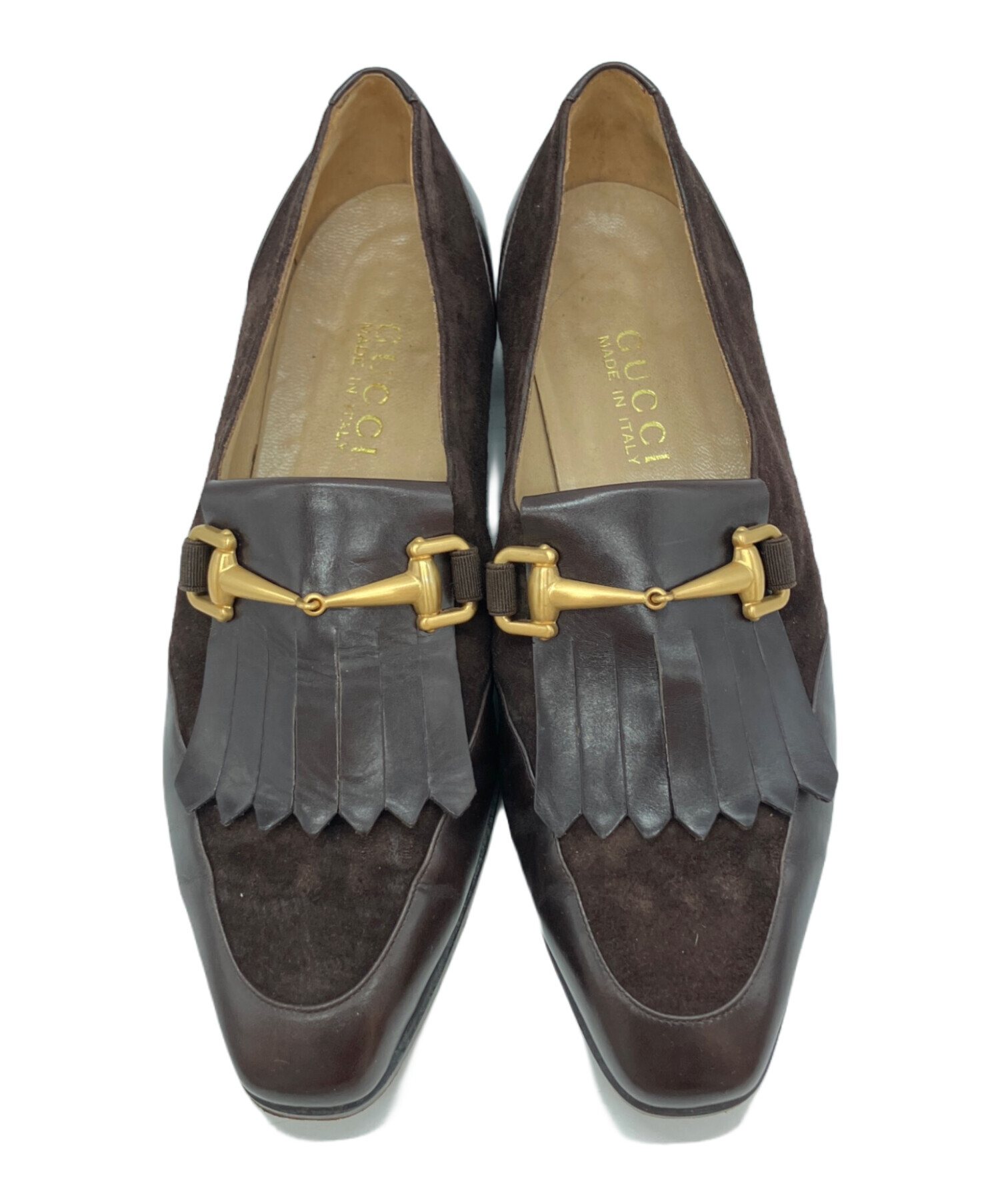 中古・古着通販】GUCCI (グッチ) ビットローファー ブラウン サイズ:6