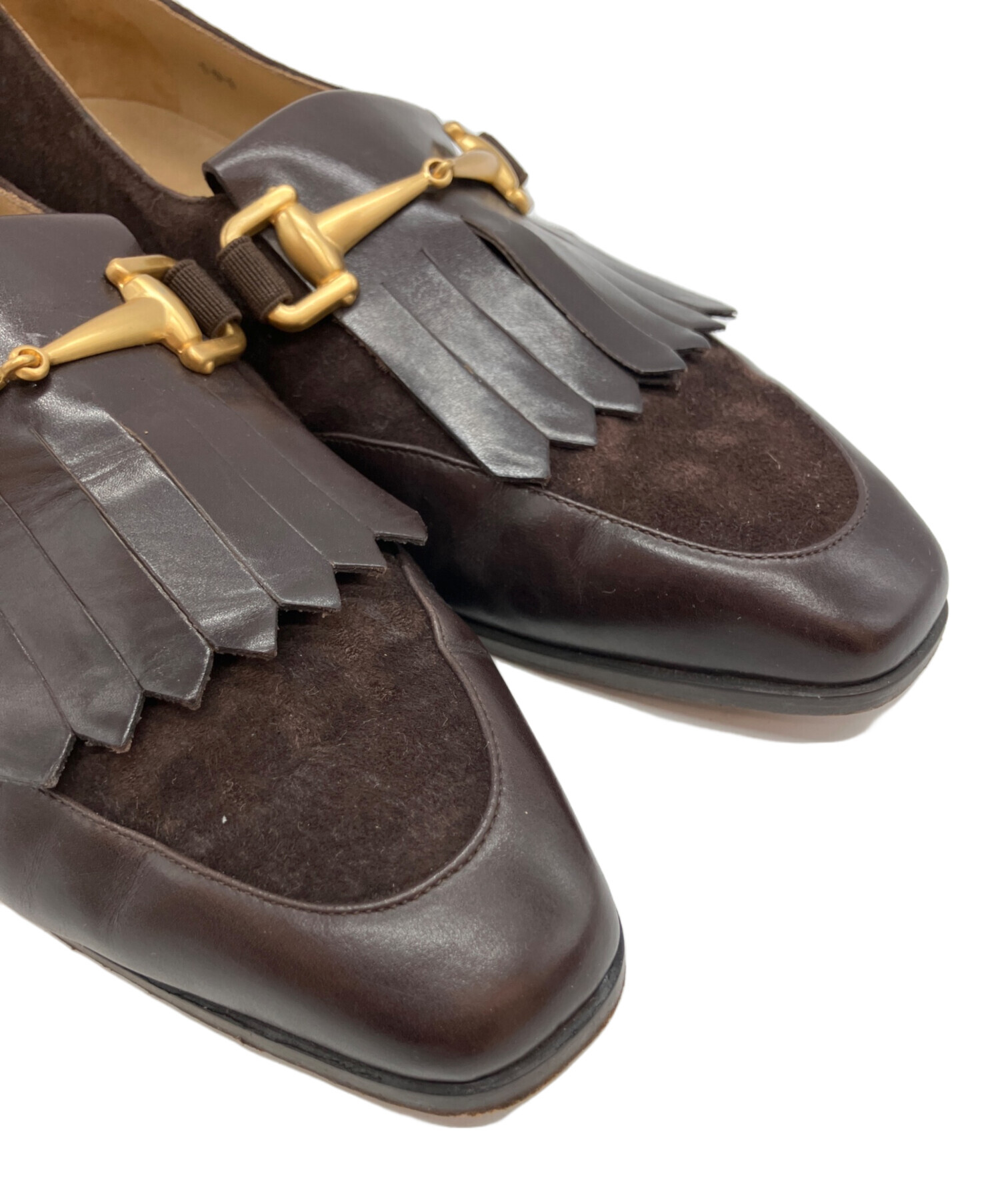 中古・古着通販】GUCCI (グッチ) ビットローファー ブラウン サイズ:6