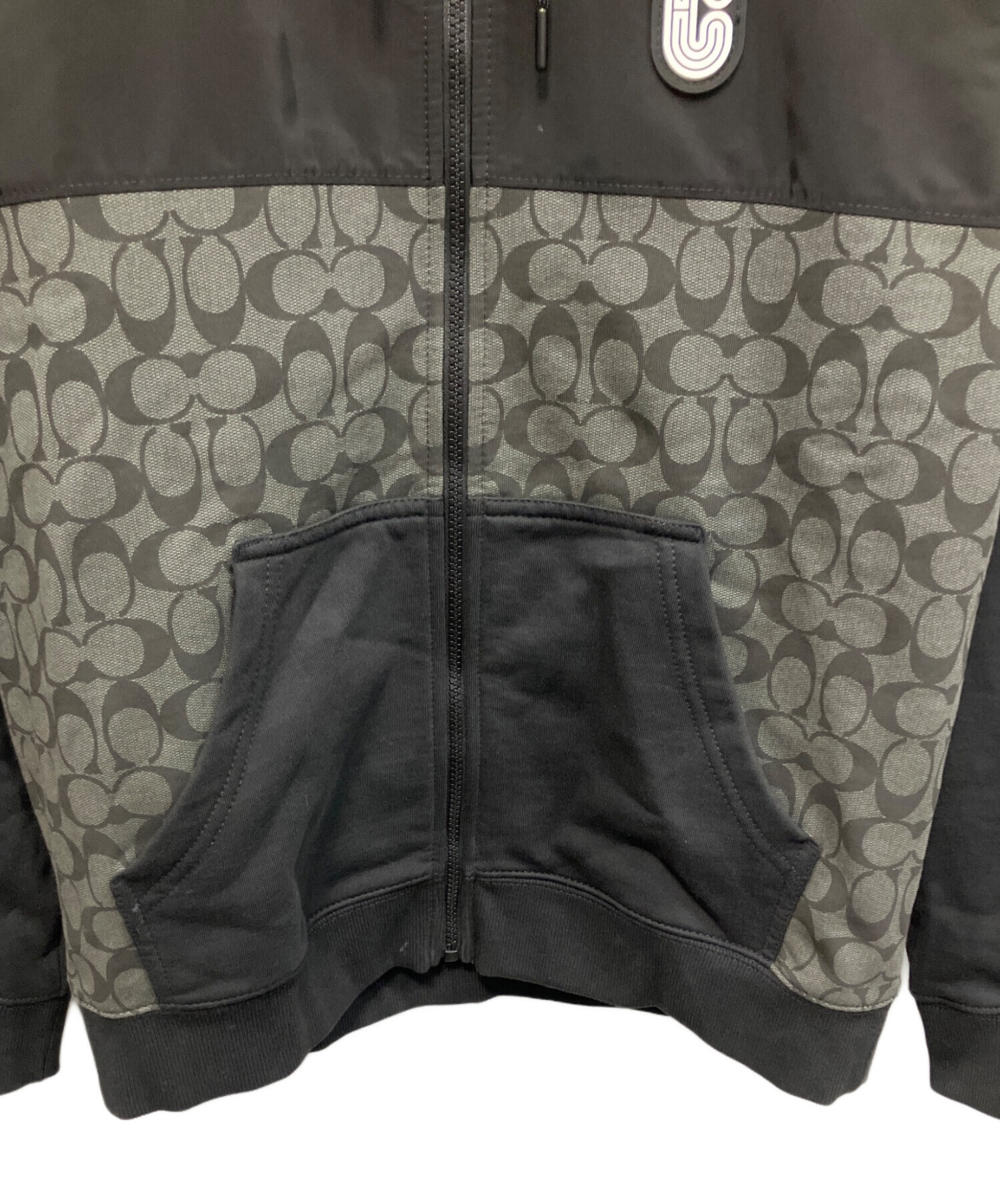 COACH コーチ パーカー レディース 【古着】【中古】 中古・古着通販】COACH (コーチ) ジップパーカー ブラック サイズ:M