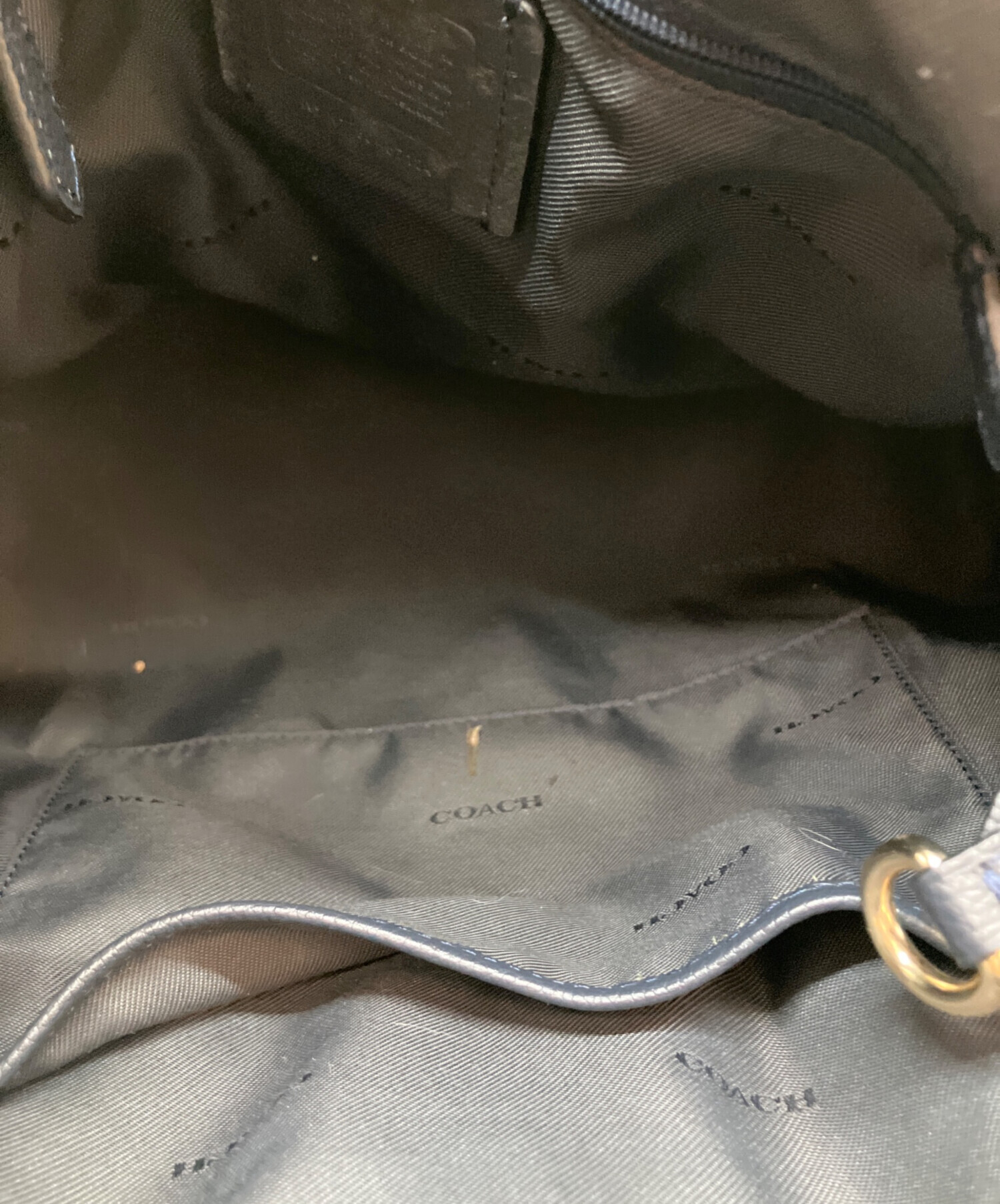 中古・古着通販】COACH (コーチ) 2WAYバッグ ネイビー｜ブランド・古着