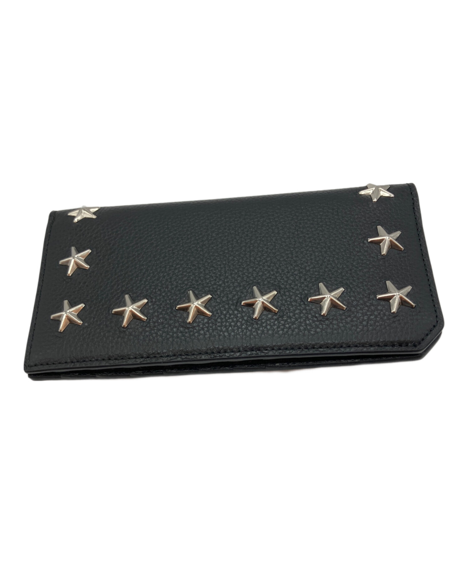 【未使用‼️】JIMMY CHOO スタッズ ブラック長財布 中古・古着通販】JIMMY CHOO (ジミーチュウ) スタッズ 長財布 ブラック
