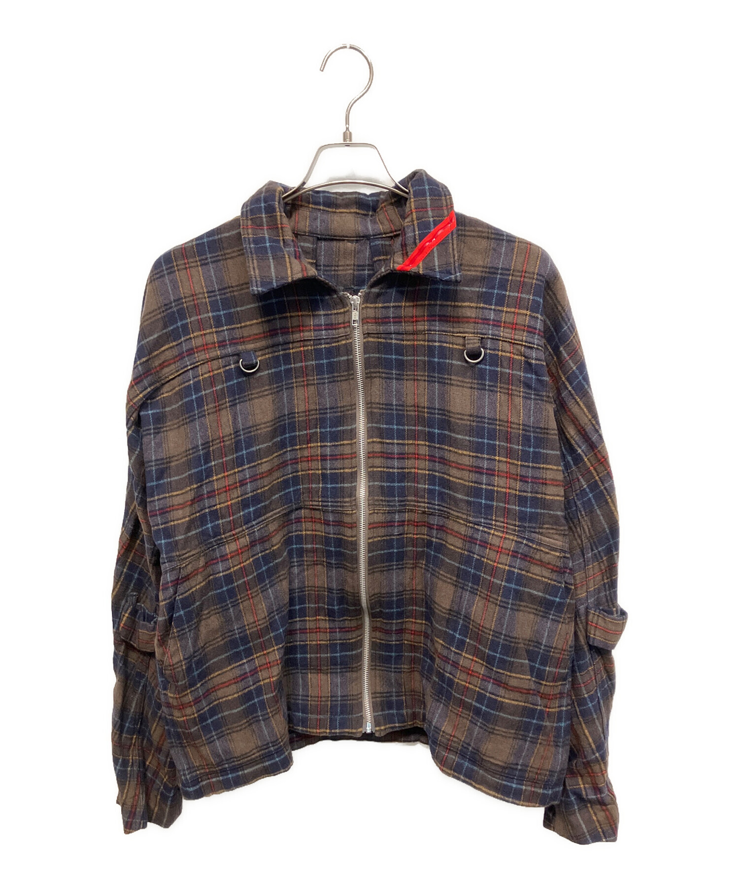 中古・古着通販】PHINGERIN (フィンガリン) チェック ジップアップ