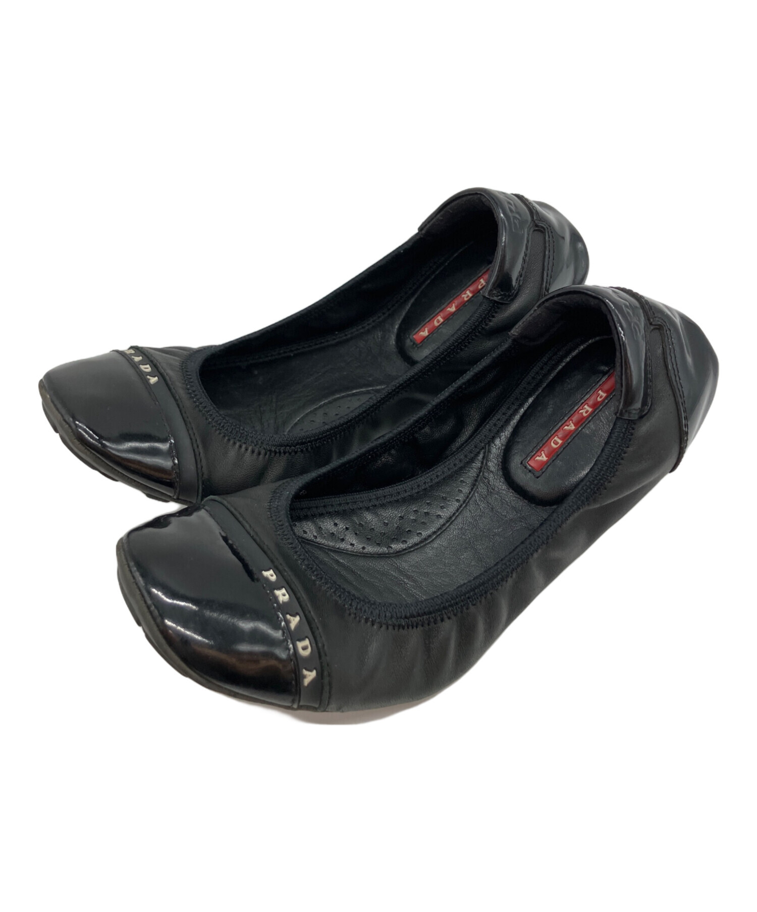 中古・古着通販】PRADA (プラダ) バレエシューズ ブラック サイズ:35 1