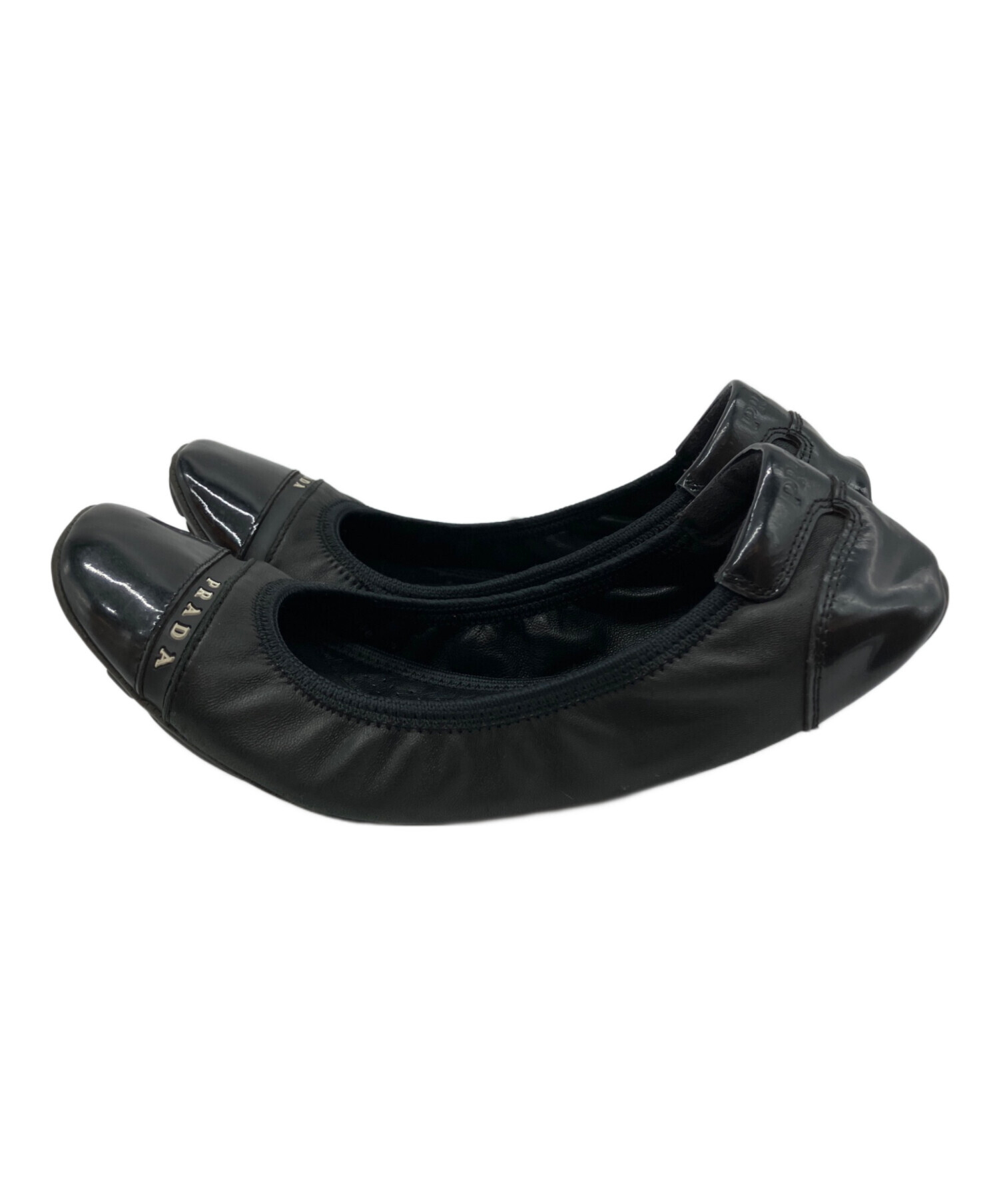 中古・古着通販】PRADA (プラダ) バレエシューズ ブラック サイズ:35 1