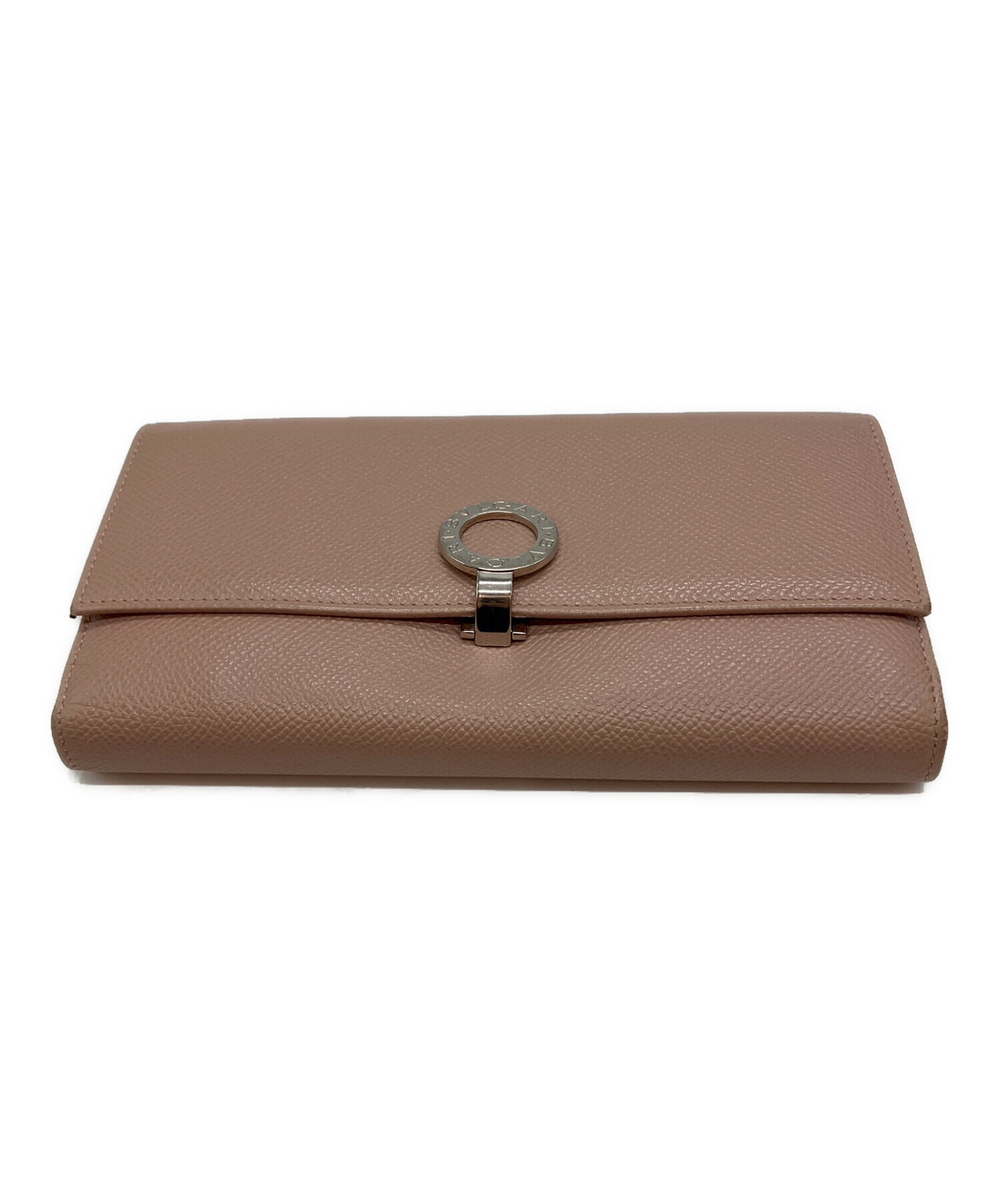 BVLGARI二つ折り財布　ピンク　中古　箱あり BVLGARI ブルガリ ブルガリロゴ インフィニートゥム コンパクト