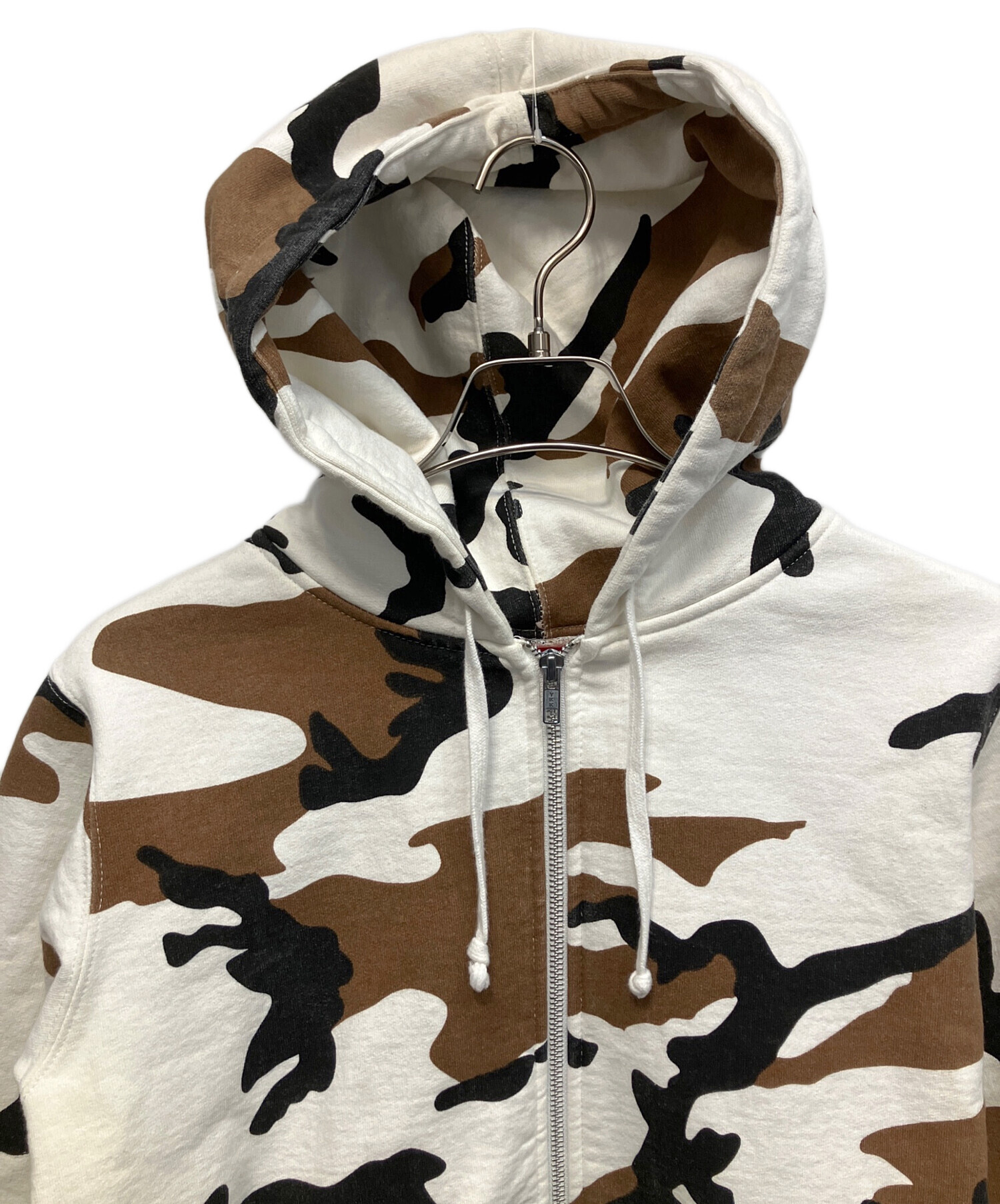 中古・古着通販】SUPREME (シュプリーム) Rib Logo Zip Up Sweat Brown