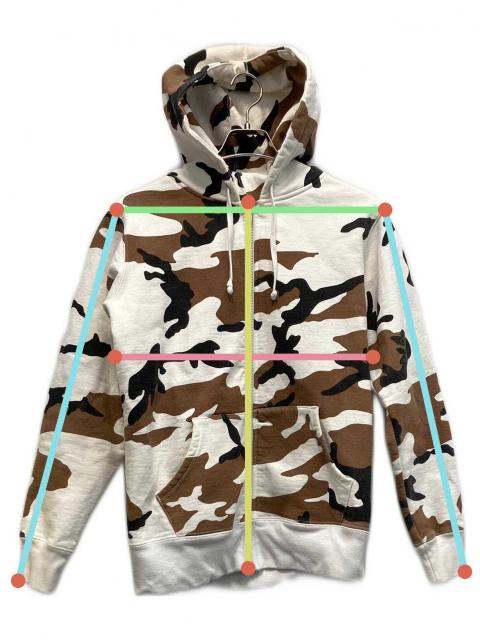 中古・古着通販】SUPREME (シュプリーム) Rib Logo Zip Up Sweat Brown