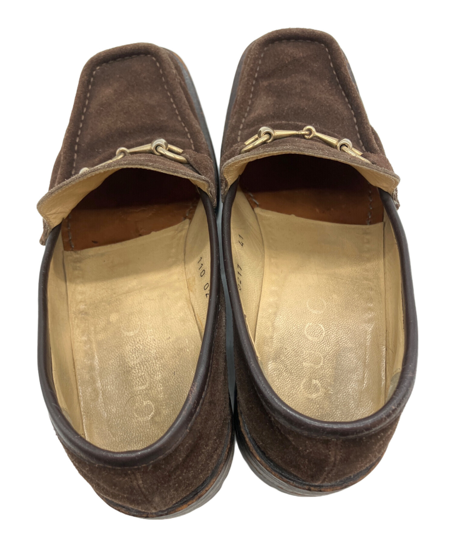 中古・古着通販】GUCCI (グッチ) ホースビットローファー ブラウン