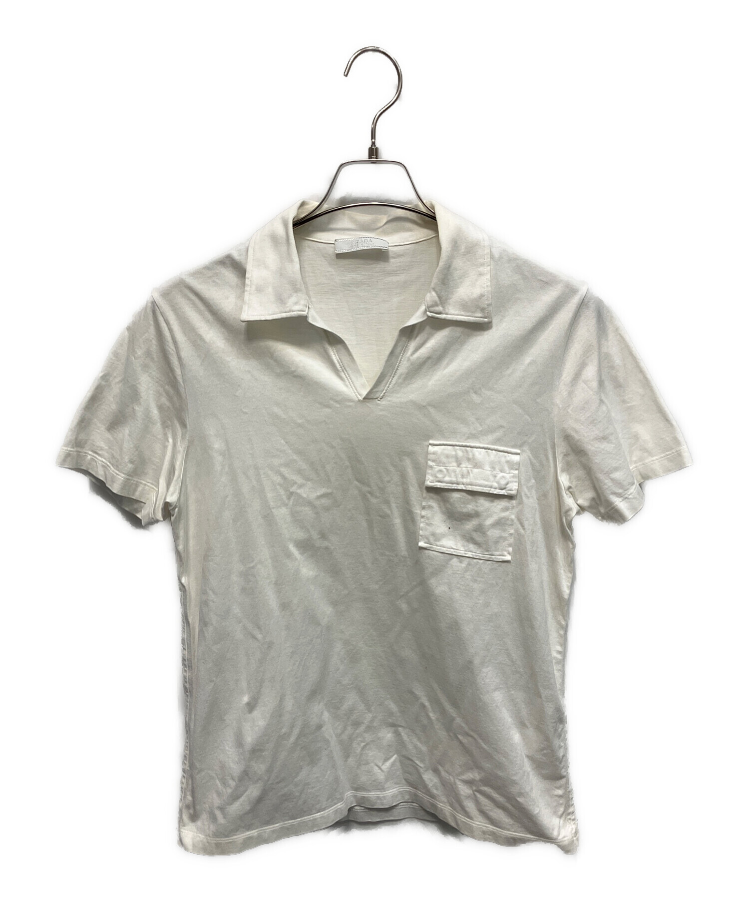 PRADA 半袖シャツ ※正月売り切り13500→9000 中古・古着通販】PRADA (プラダ) 半袖シャツ ホワイト サイズ:M