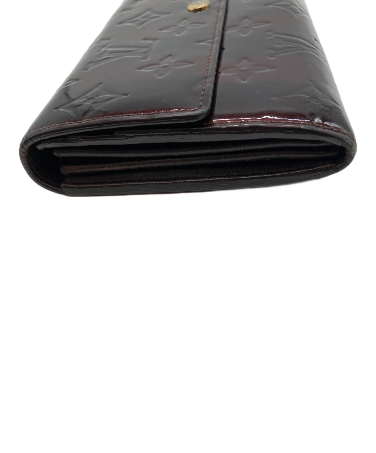 ✨希少✨ ルイヴィトン ヴェルニレイユール ポルトフォイユサラ　ボルドー 中古・古着通販】LOUIS VUITTON (ルイ ヴィトン) ヴェルニ レイユール