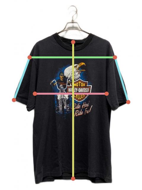 フルセット　ハーレーダビドッドソン　Tシャツ　80s 90s タグ　ビンテージ 中古・古着通販】HARLEY-DAVIDSON (ハーレーダビッドソン) 80-90s半袖