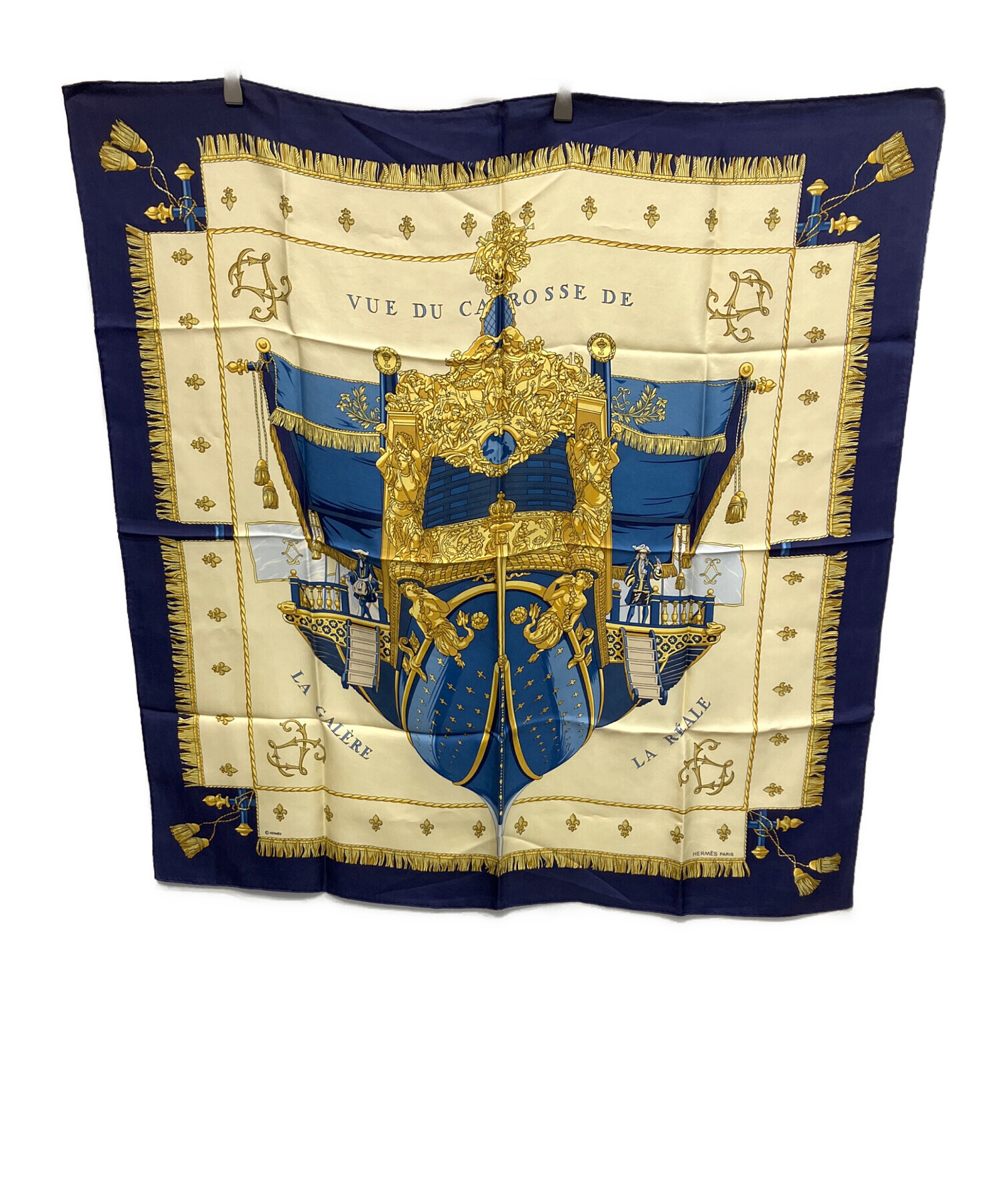 中古・古着通販】HERMES (エルメス) カレ90 クイーンの載冠式 シルク