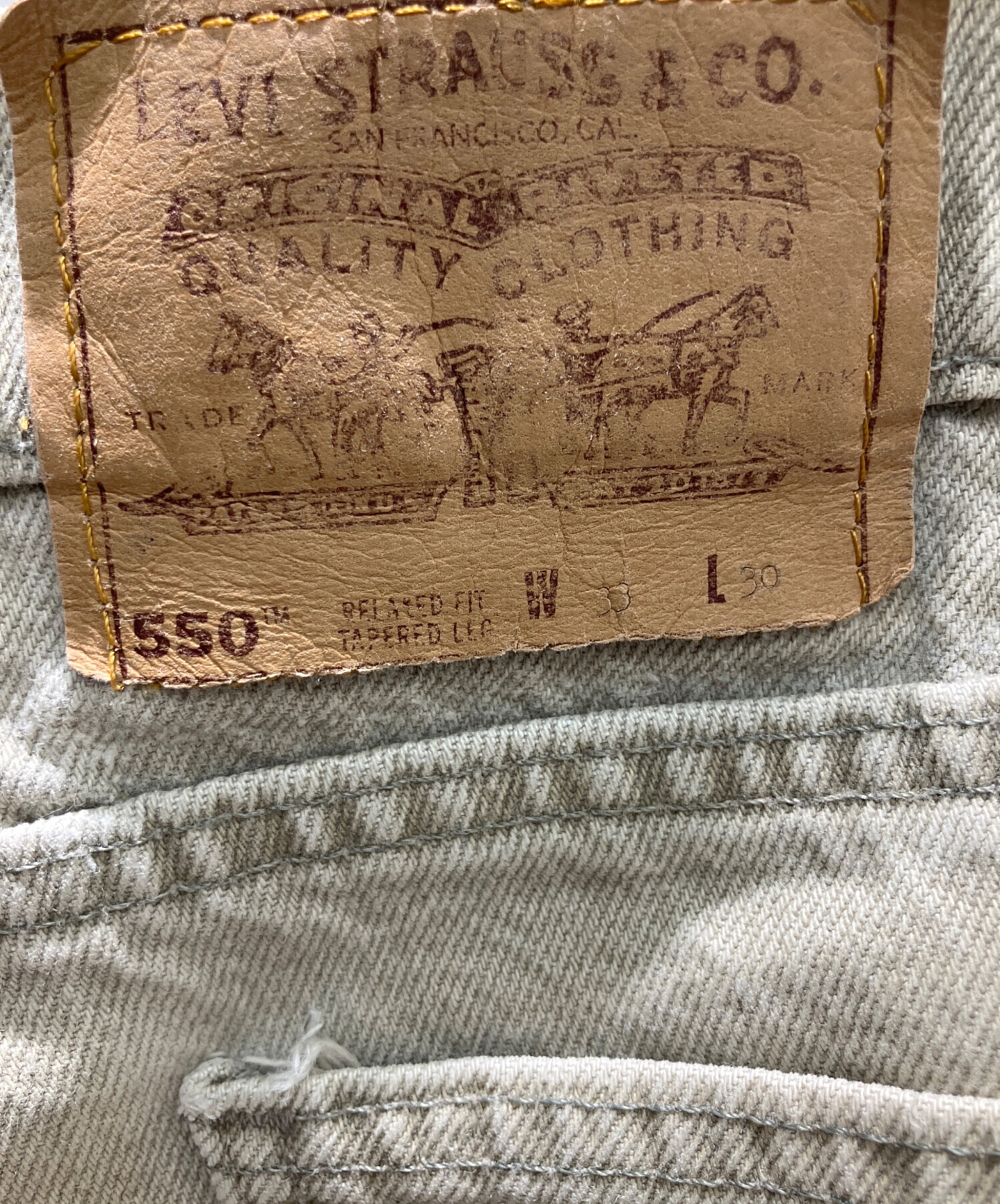中古・古着通販】LEVI'S (リーバイス) 80-90s デニムパンツ ベージュ
