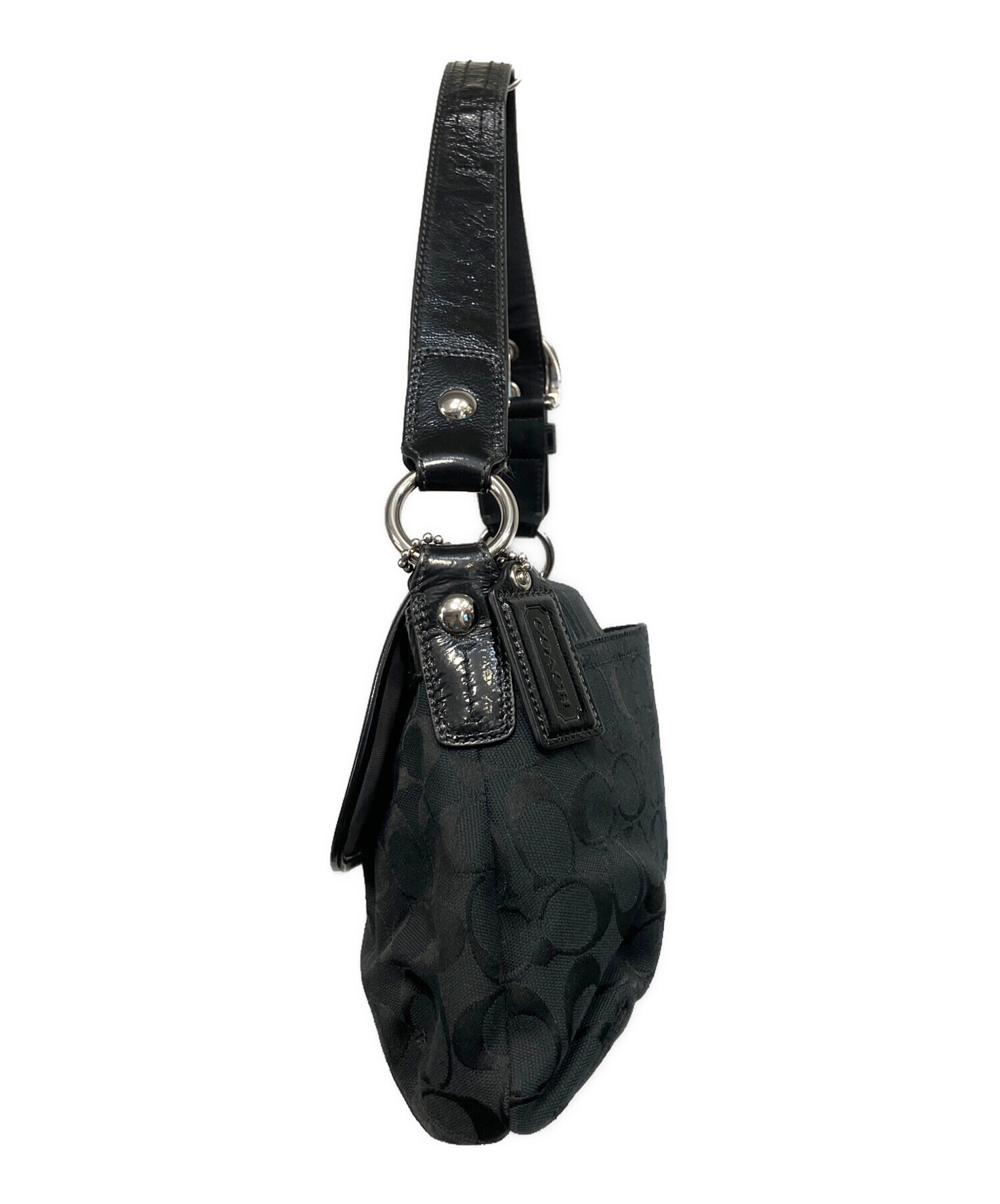 中古・古着通販】COACH (コーチ) J0985 ワンショルダーバッグ ブラック