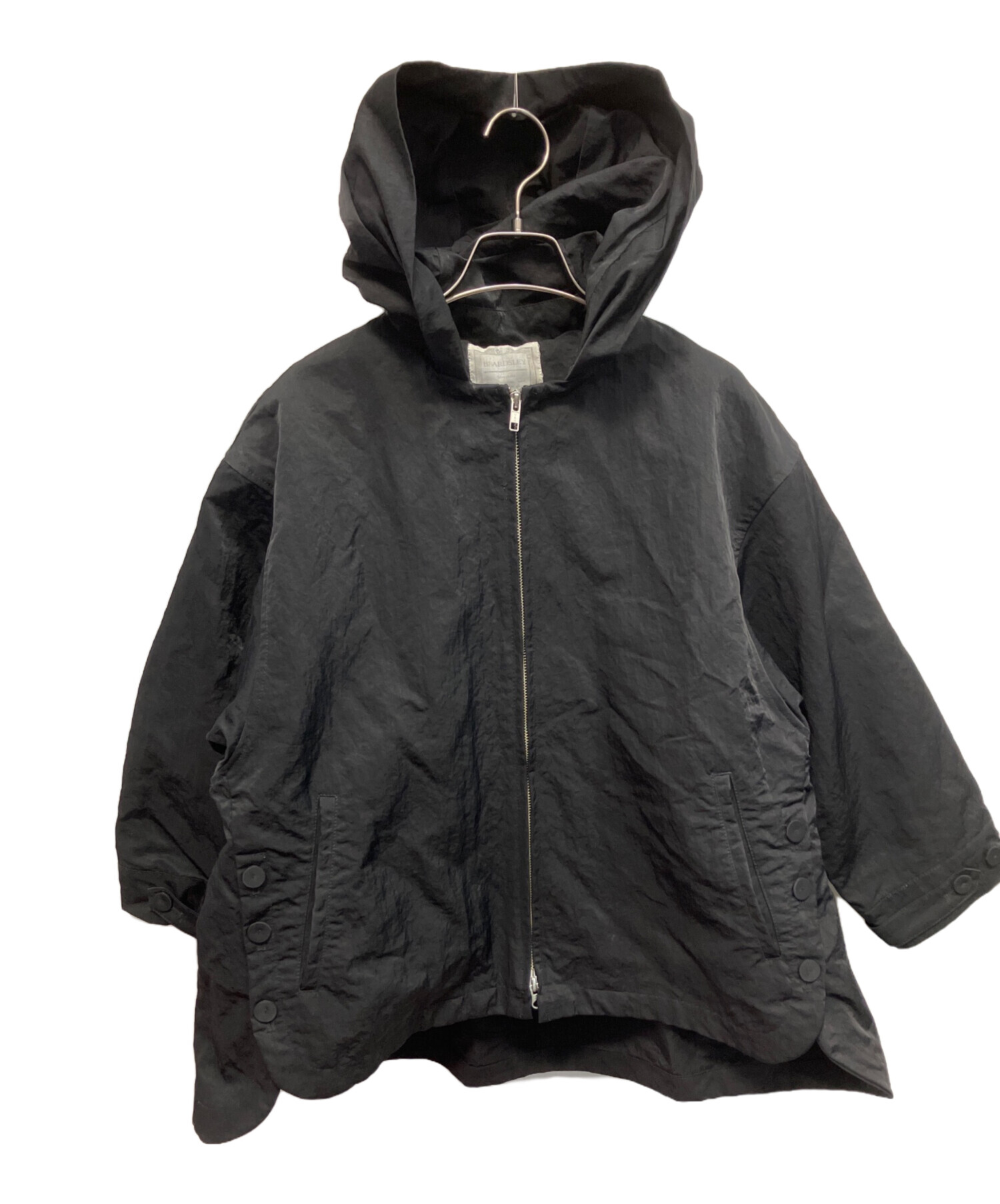 BEARDSLEY ビアズリー チュールMA-1 ブルゾン ブラック 新品未使用 中古・古着通販】BEARDSLEY (ビアズリー) フードブルゾン ブラック