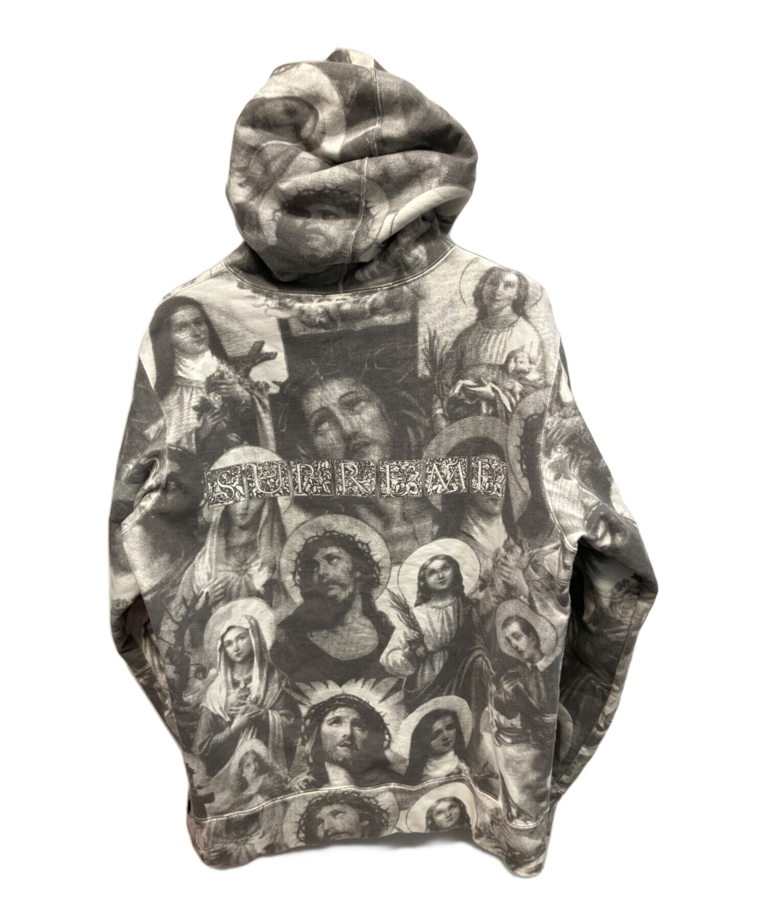 Supreme グレー パーカー アートプリント 中古・古着通販】SUPREME (シュプリーム) プルオーバーパーカー グレー
