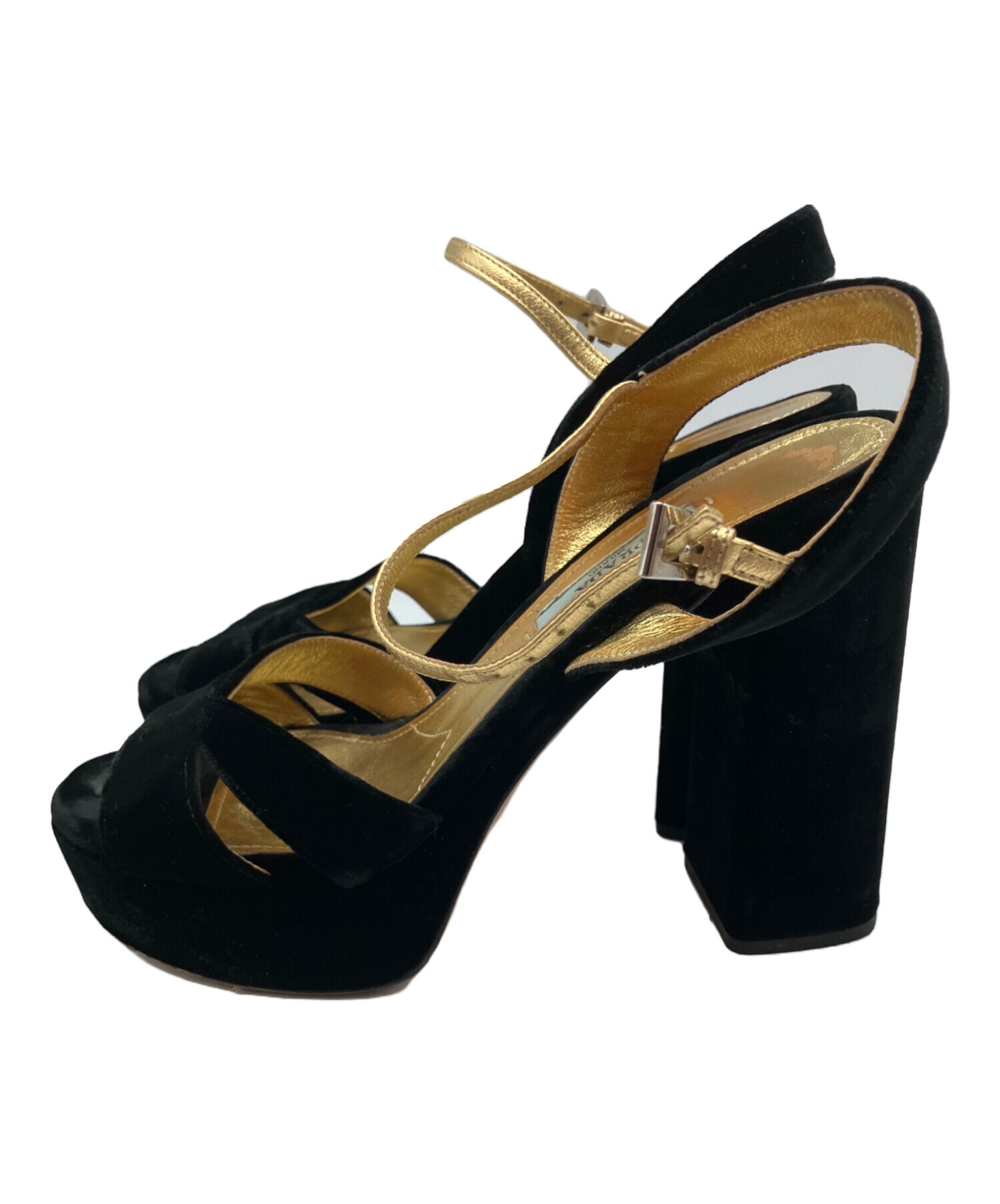 中古・古着通販】PRADA (プラダ) スウェード ハイヒールサンダル