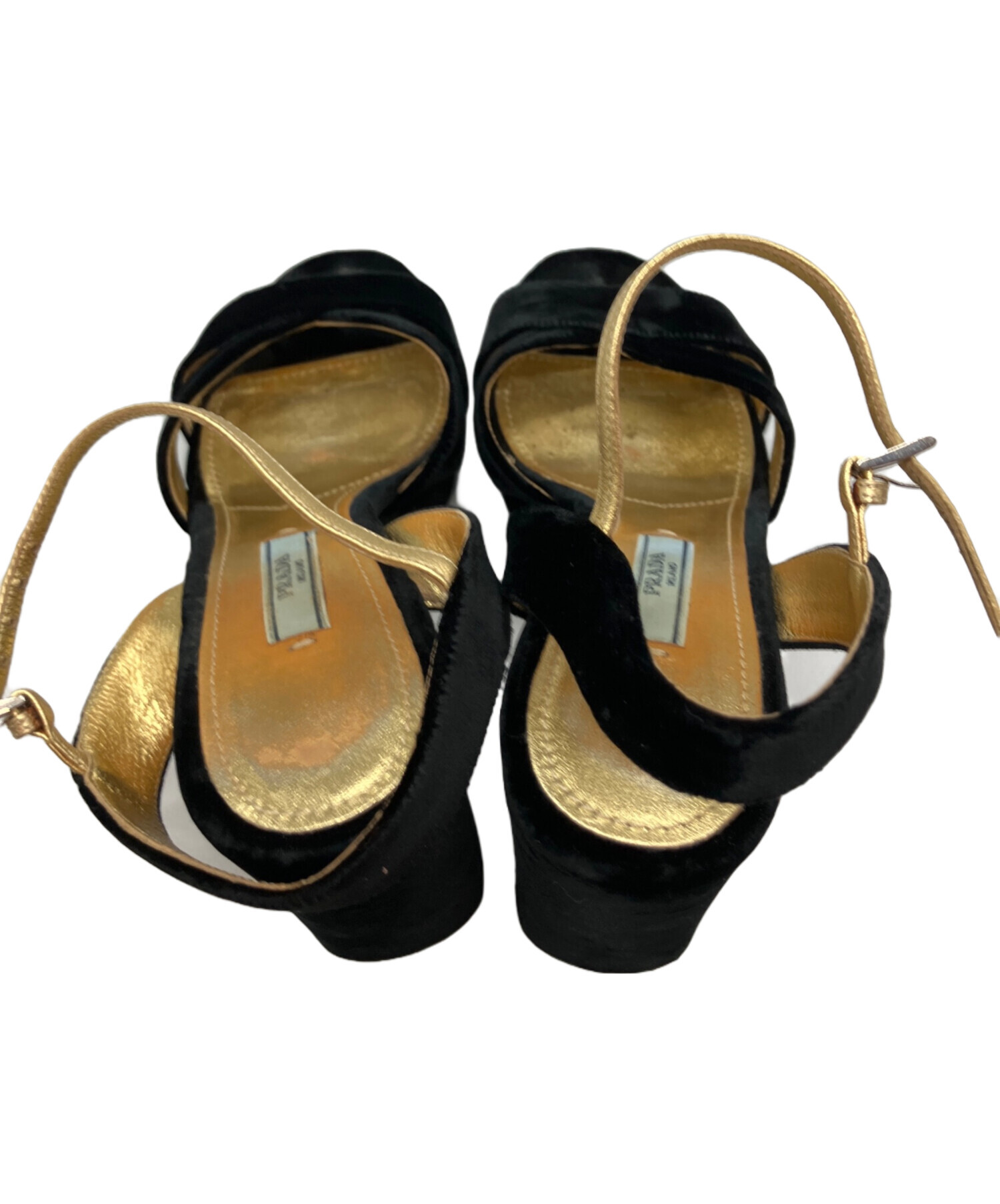 中古・古着通販】PRADA (プラダ) スウェード ハイヒールサンダル