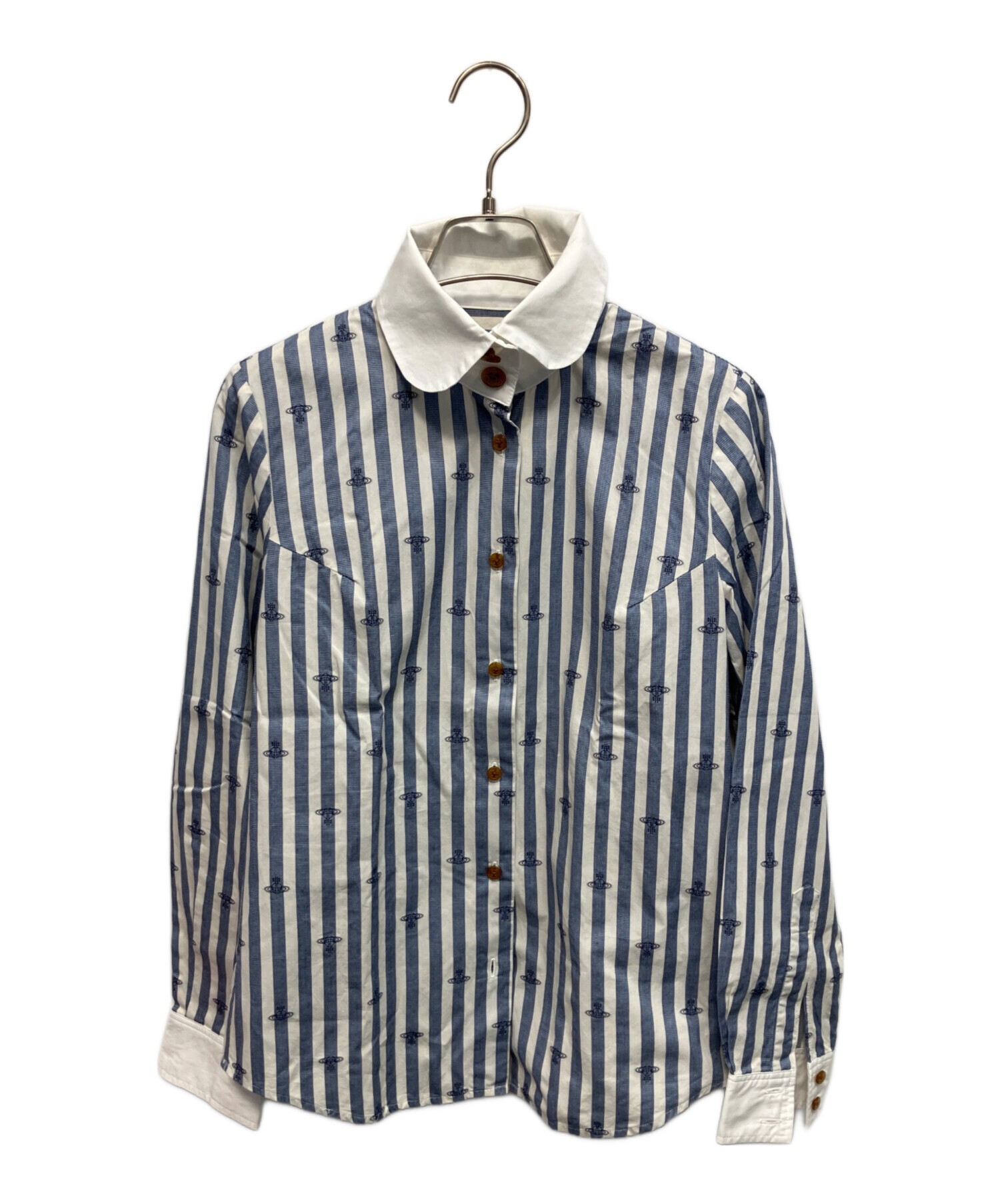 【希少】Vivienne Westwood ストライプ ロングシャツコート 中古・古着通販】Vivienne Westwood (ヴィヴィアンウエストウッド