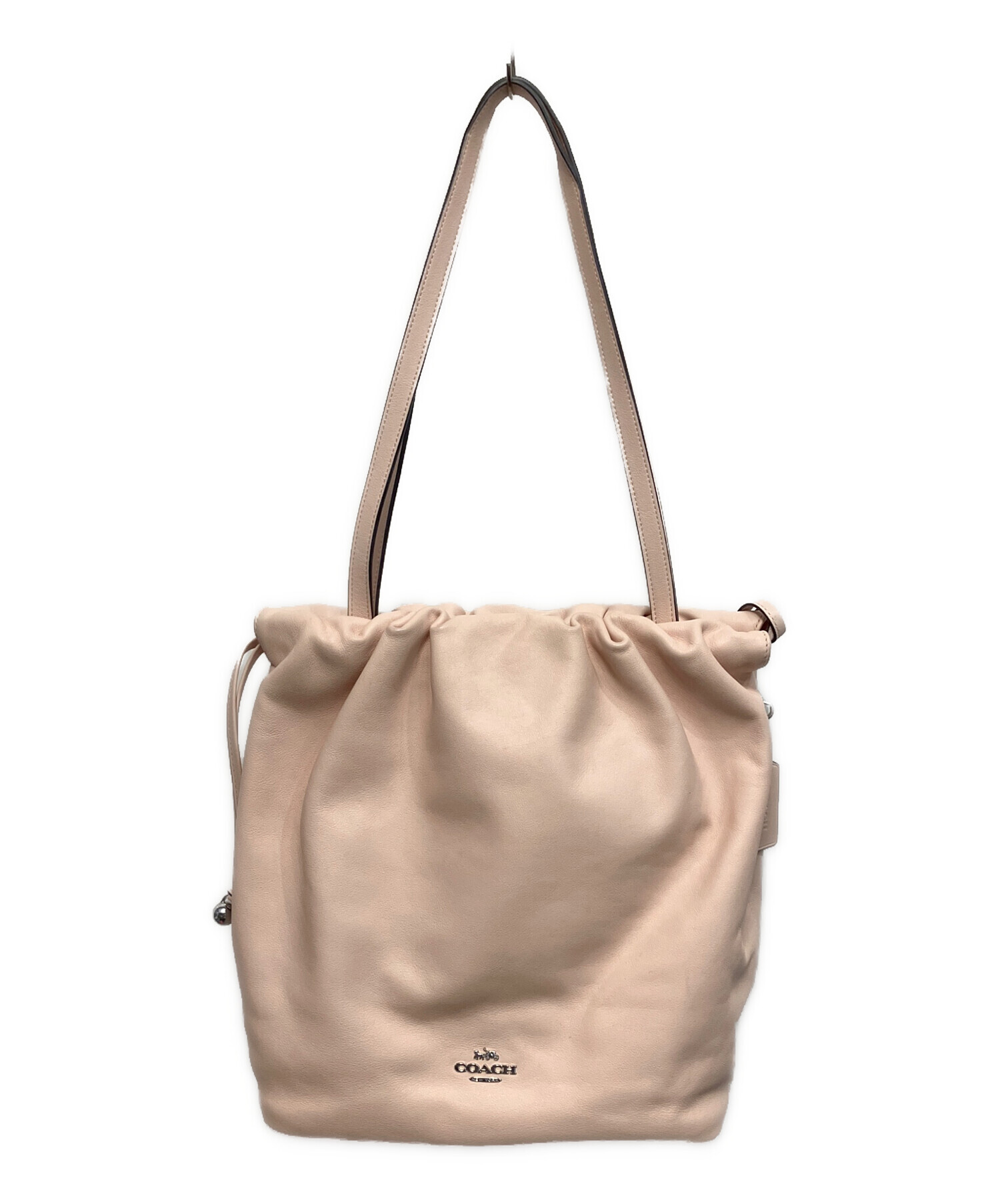 コーチ 4419 ハンドバッグ ピンク×ベージュ  COACH  籠 ストロー COACH コーチ カゴバッグ ストローバッグ ホワイト ピンク｜Yahoo