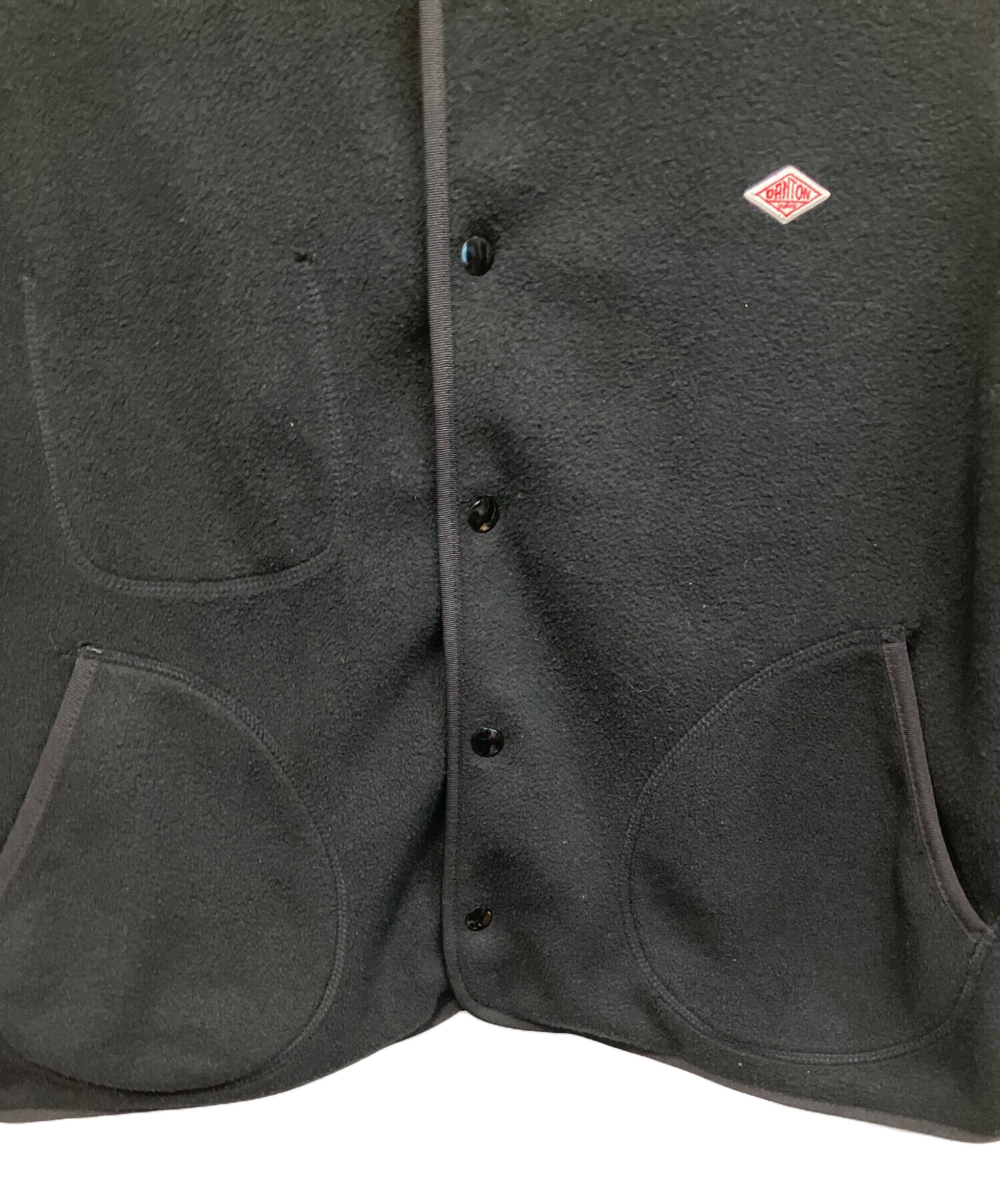 DANTON　ノーカラー　ジャケット　38 Women's Cotton Drill Collarless Short Jacket（ノーカラージャケット