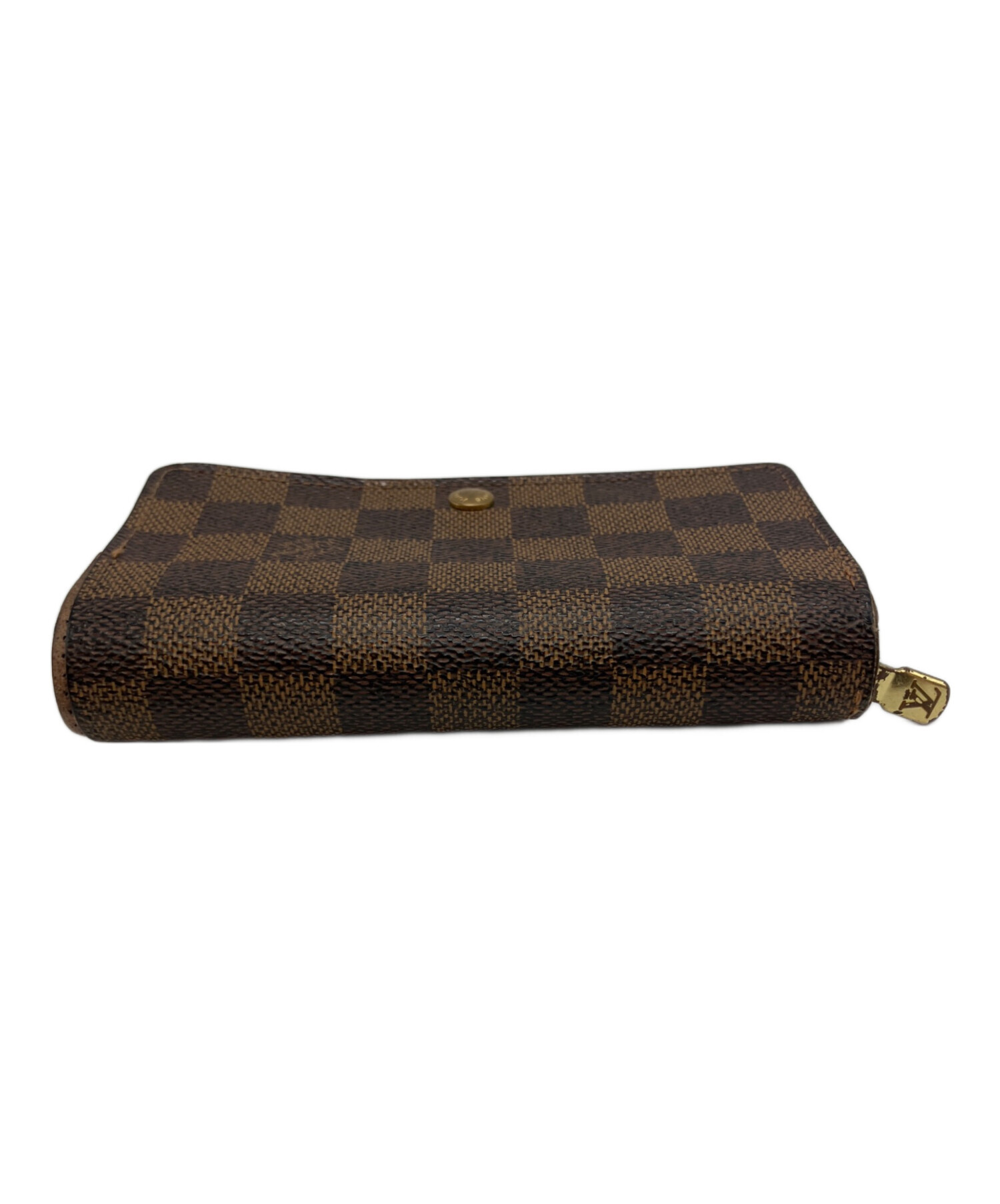 ルイヴィトン ダミエ柄 二つ折り財布 ブラウン 中古・古着通販】LOUIS VUITTON (ルイ ヴィトン) 2つ折り財布 ダミエ