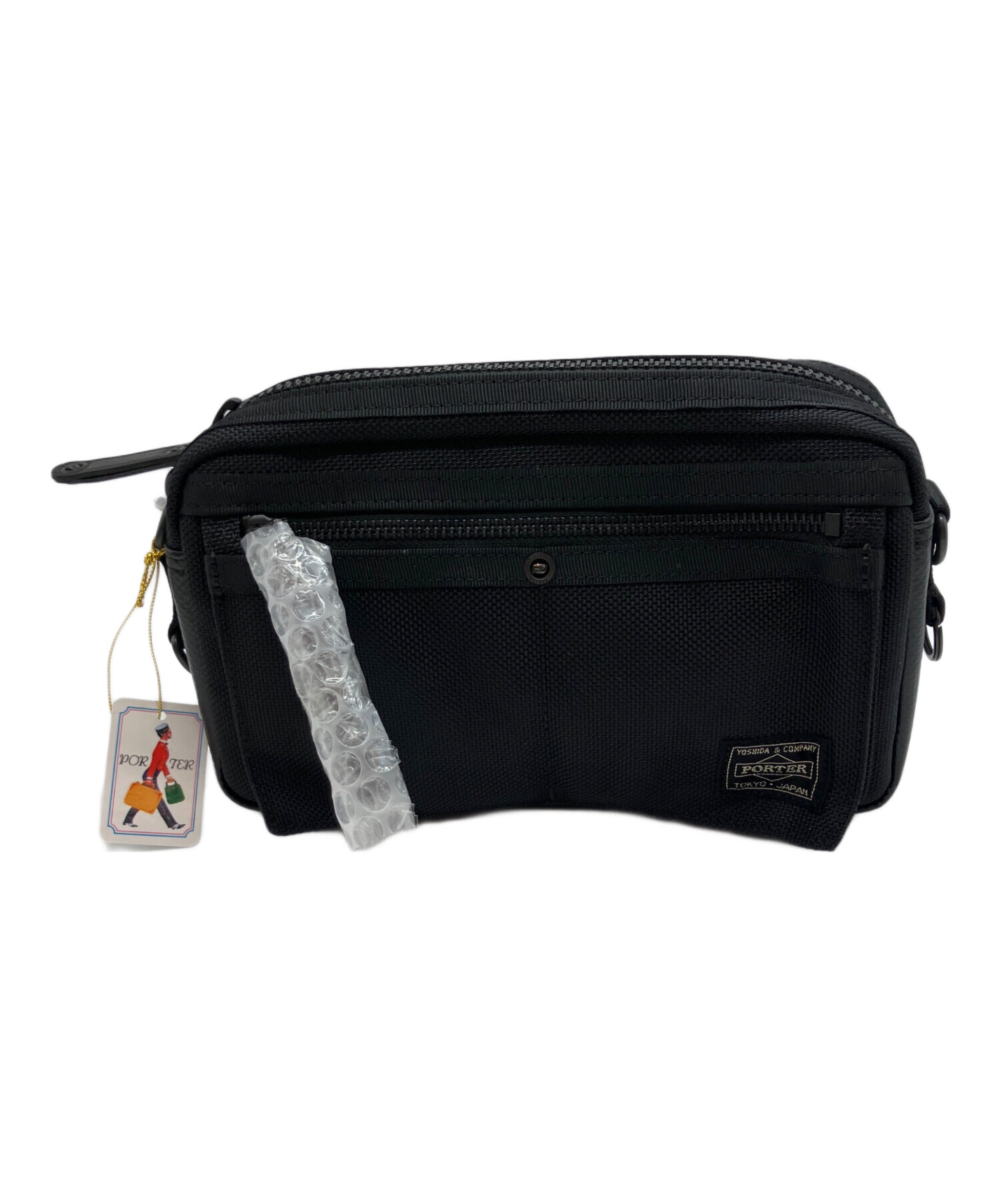 中古・古着通販】PORTER (ポーター) HEAT ショルダーバッグ ブラック 