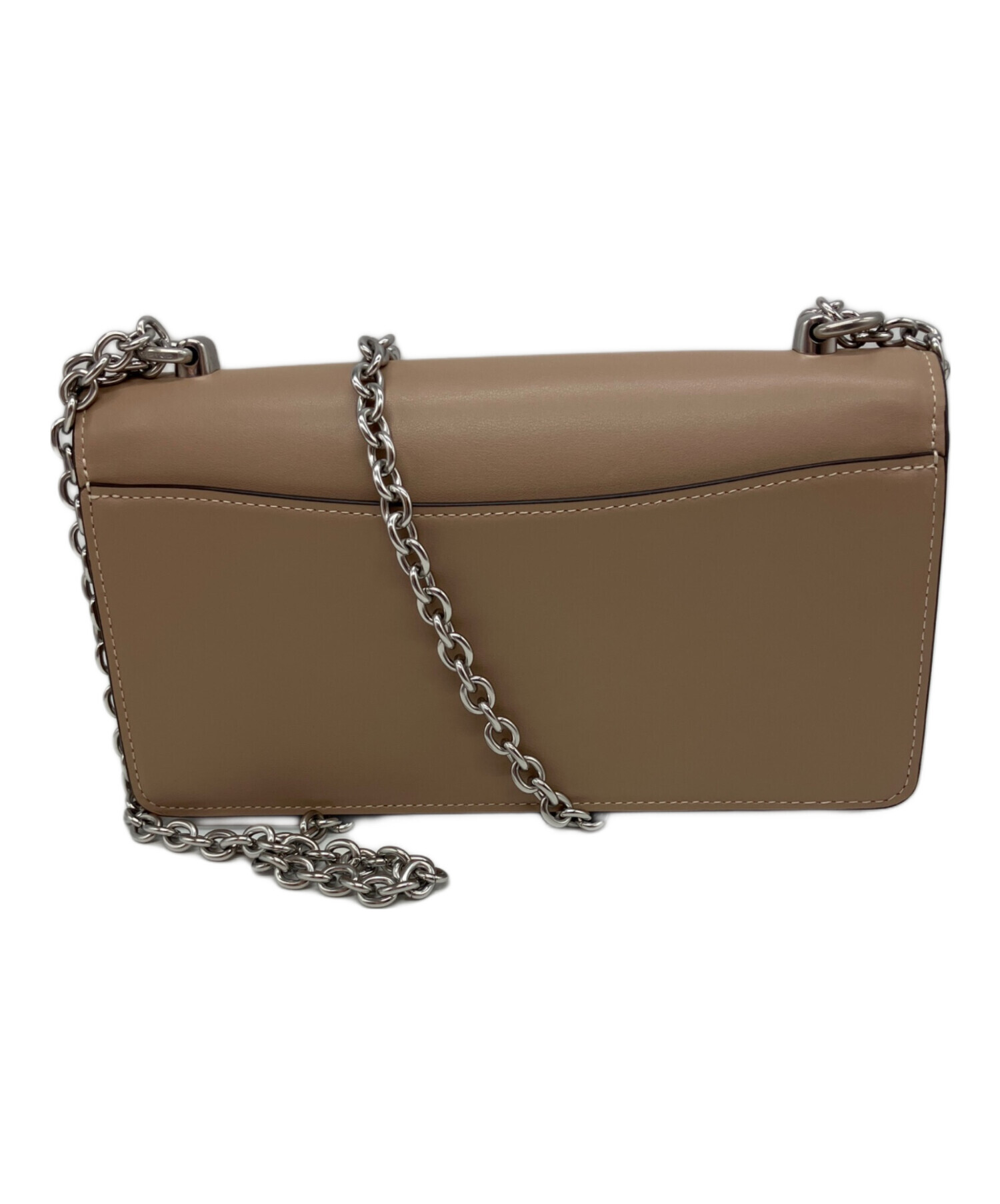 中古美品】COACH コーチ チェーンストラップ ショルダーバッグ 黒 