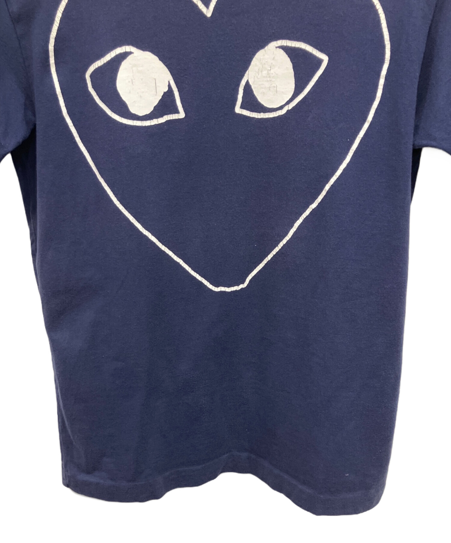 COMME des GARCONS Tシャツ・カットソー M 紺 【古着】【中古】【送料無料】 中古・古着通販】PLAY COMME des GARCONS (プレイ コムデギャルソン) T