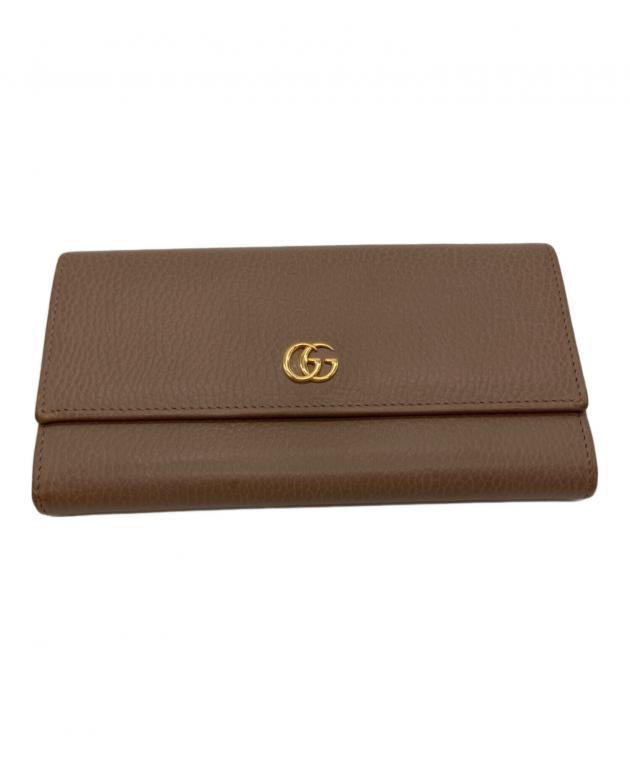 中古・古着通販】GUCCI (グッチ) GGマーモント 525040 長財布 ブラウン