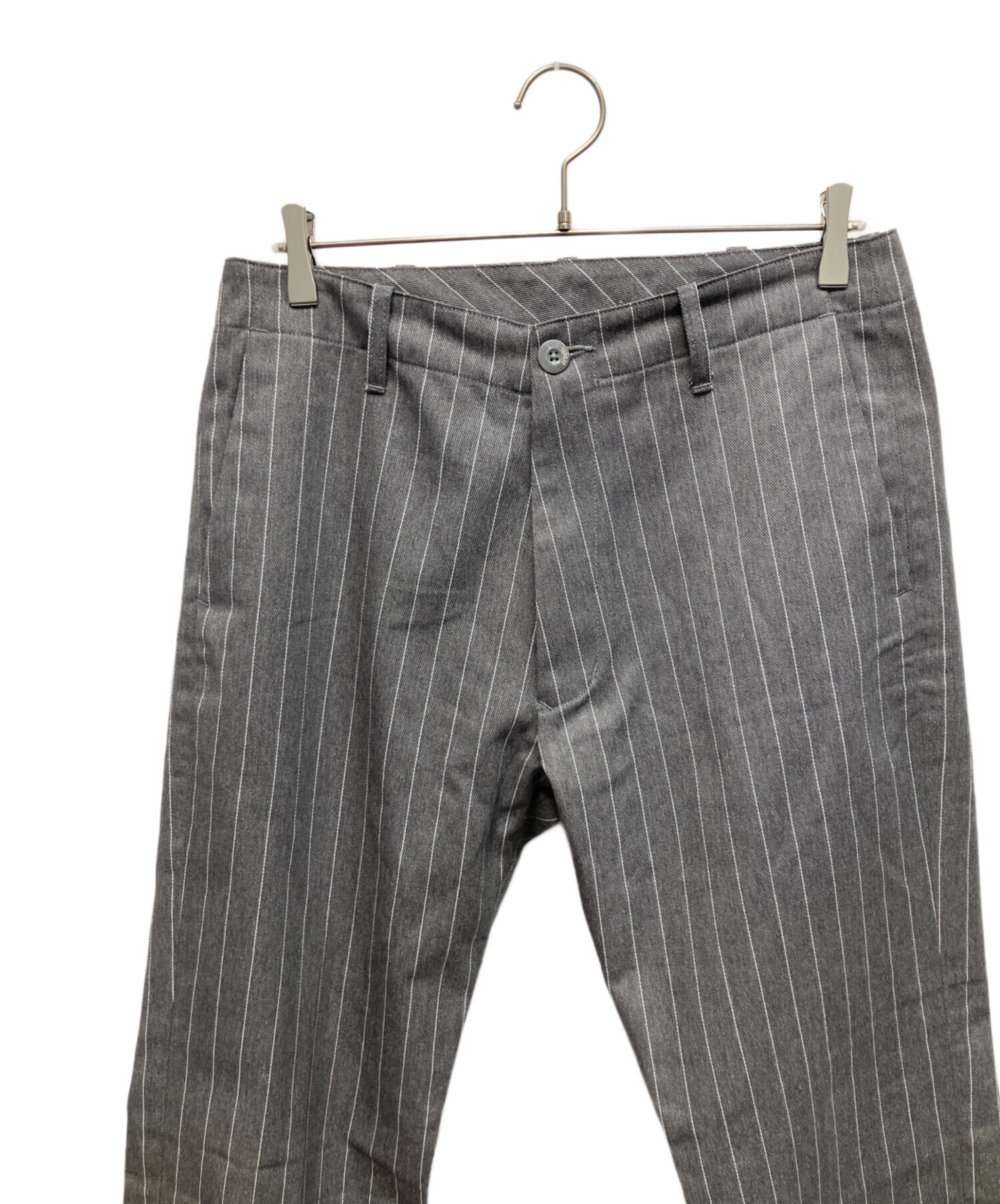 SEQUEL パンツ　ストライプ 中古・古着通販】SEQUEL (シークエル) TYPE-F ストライプパンツ グレー